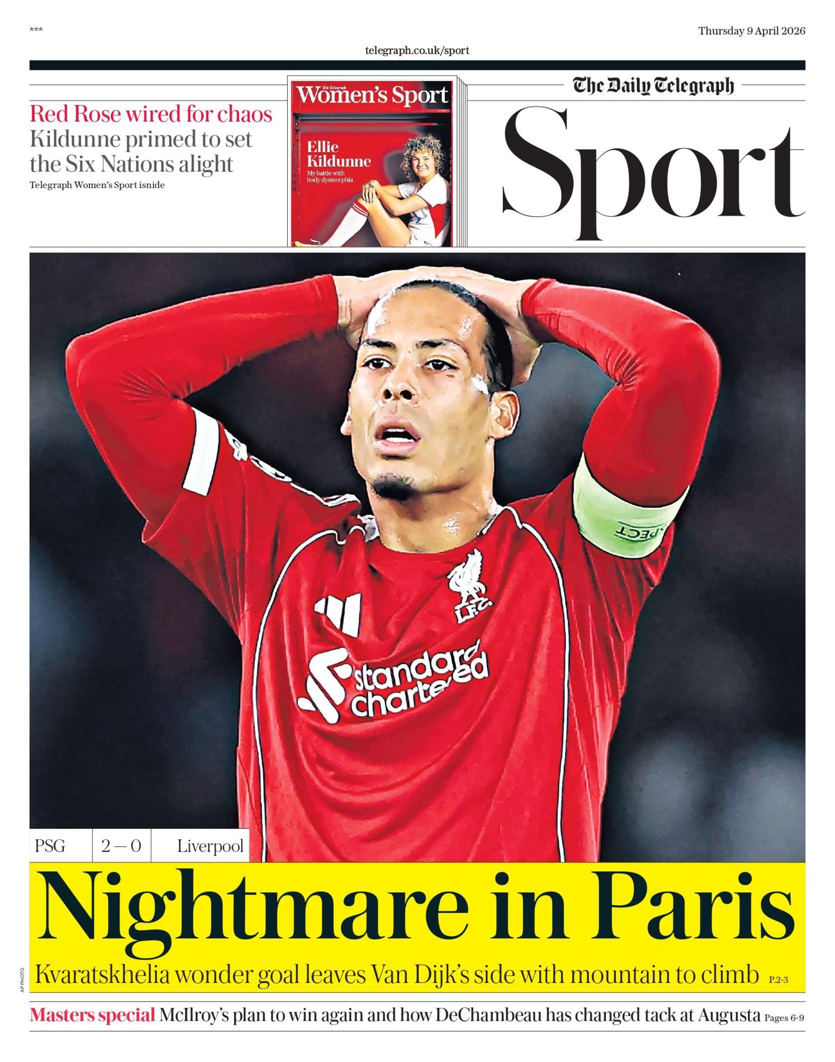 Telegraph back page - 9 April