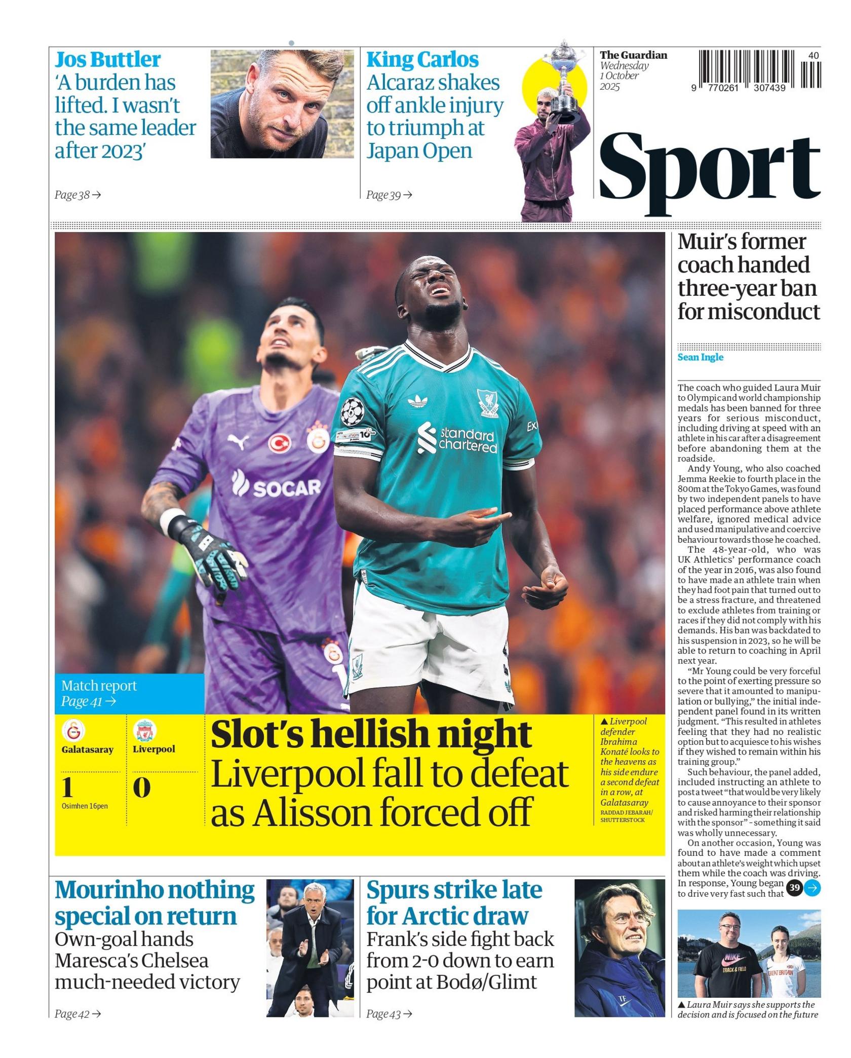 Guardian back page