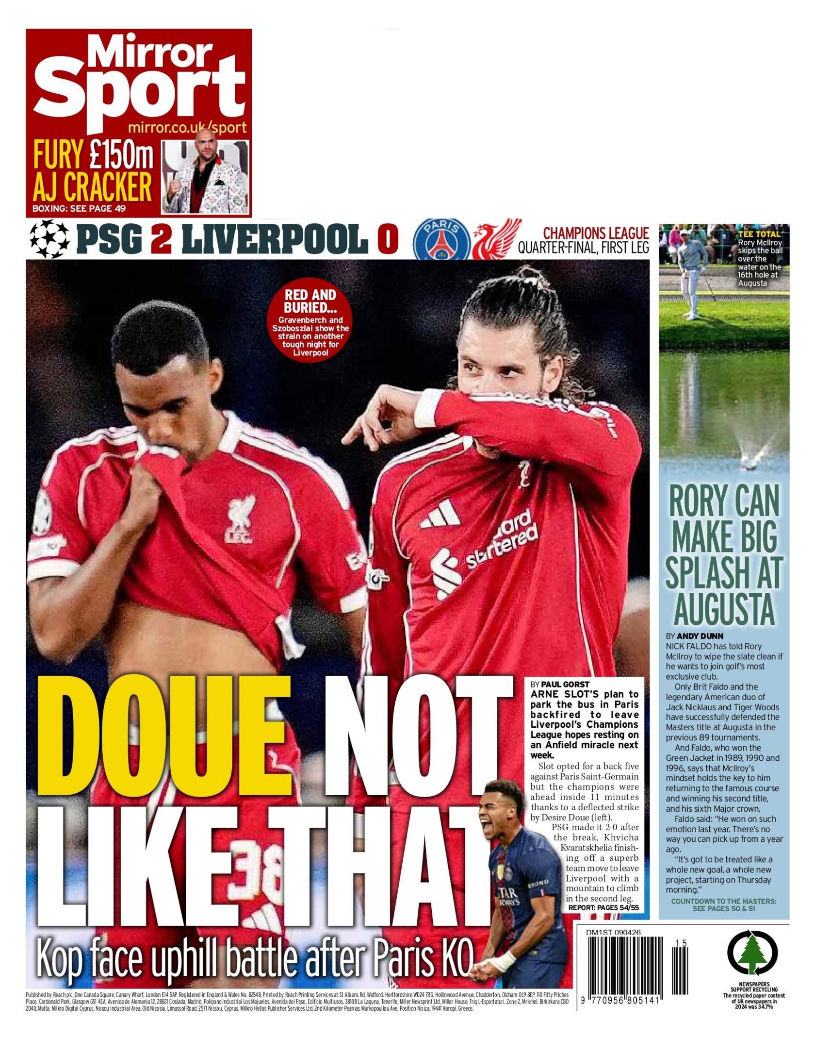 Mirror back page - 9 April