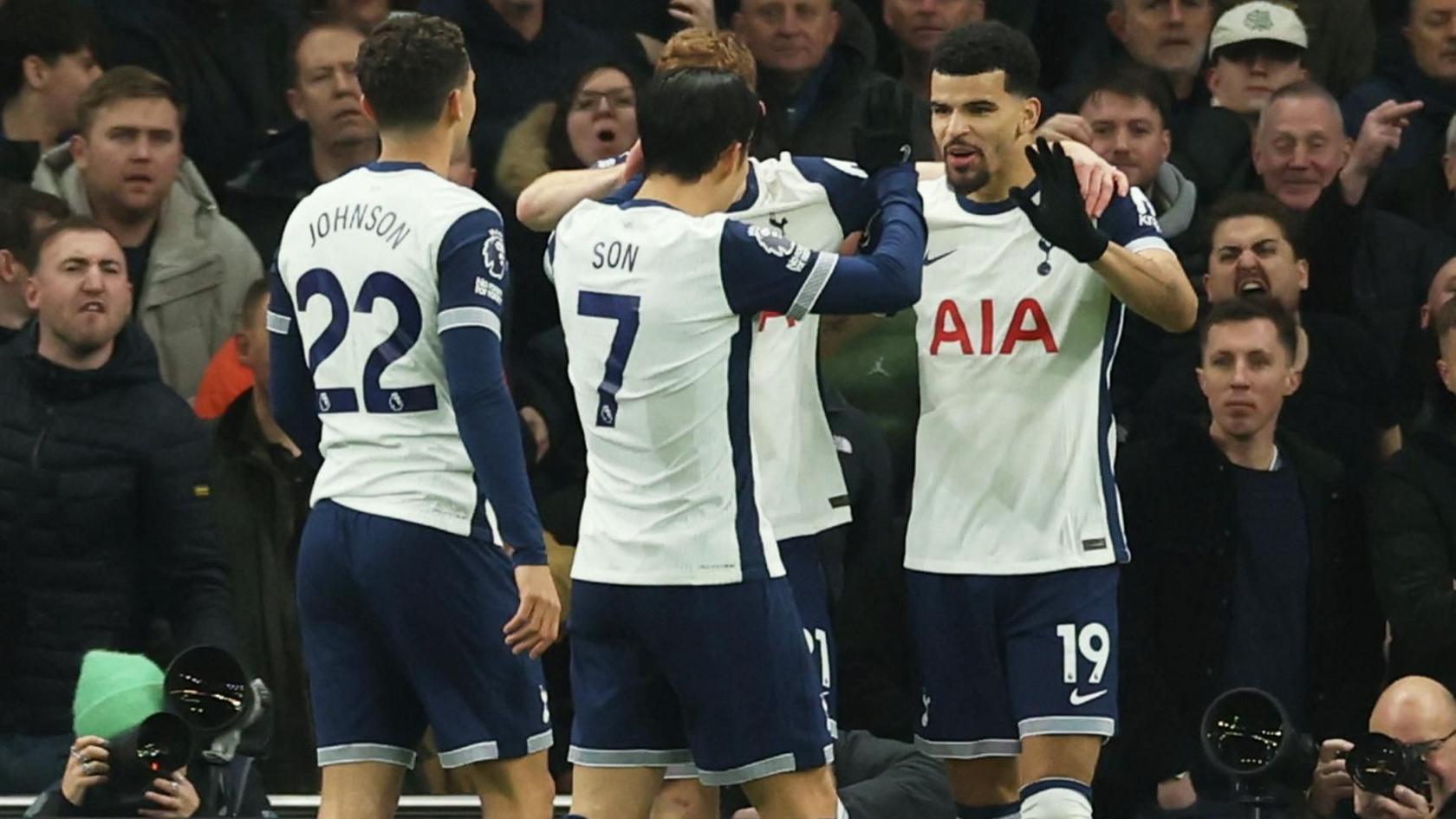 Tottenham celebrate