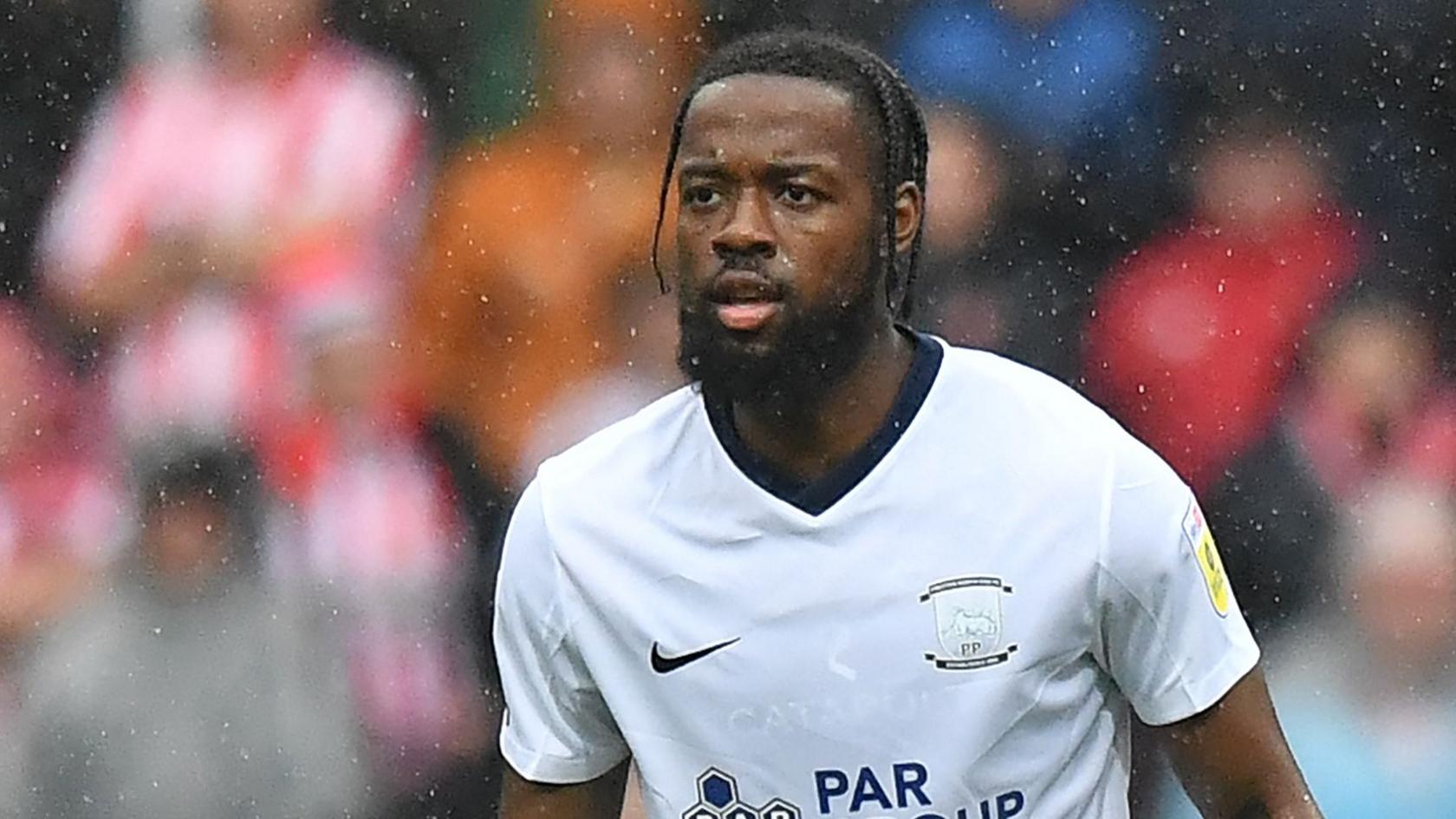 Josh Onomah in action for Preston in May 2023