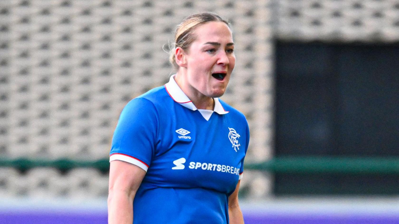 Katie Wilkinson celebrates