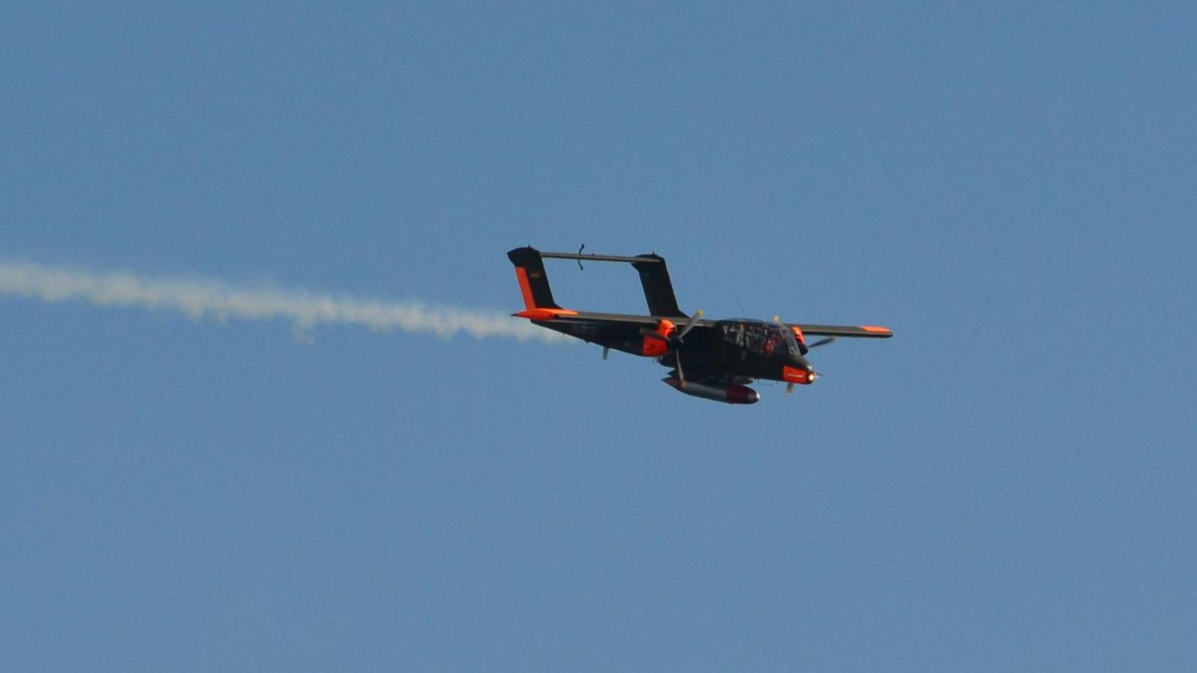 The OV-10 Bronco was one of the planes in the display in Guernsey skies