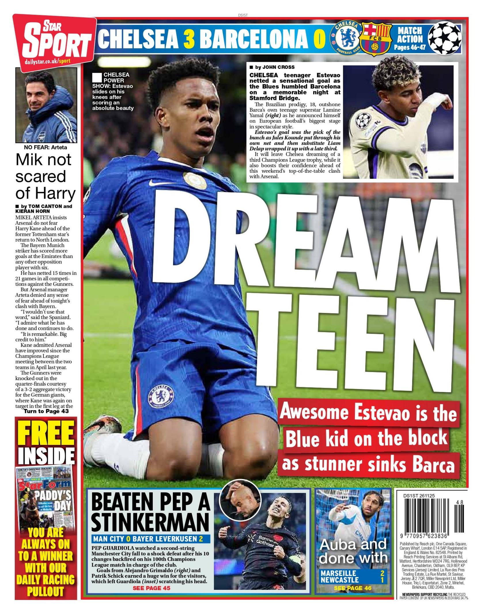 Daily Star back page