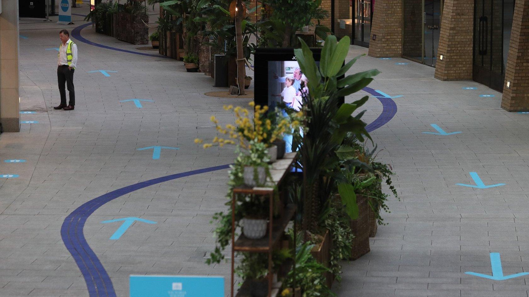 One way system in Victoria Square, Belfast