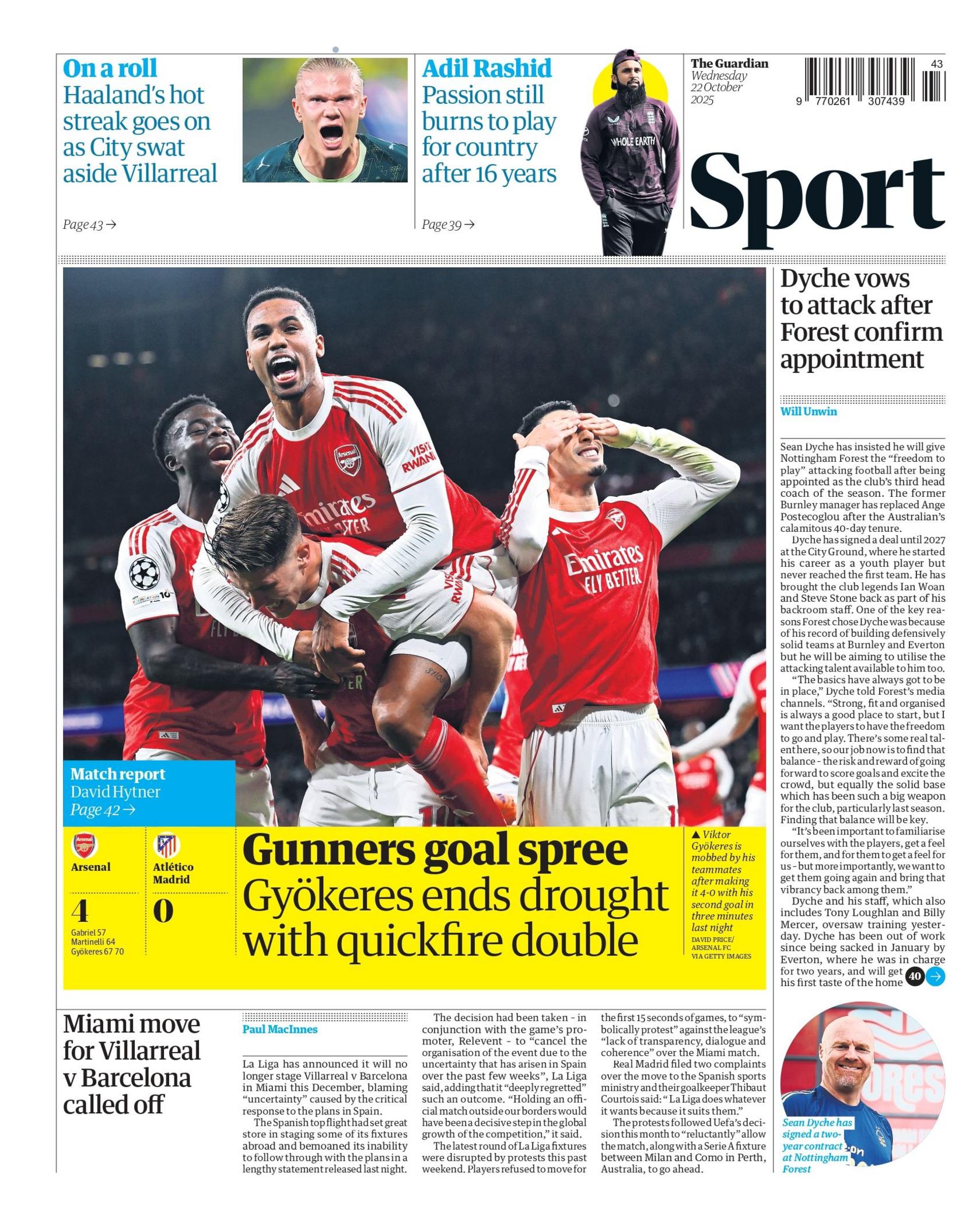 Guardian back page 
