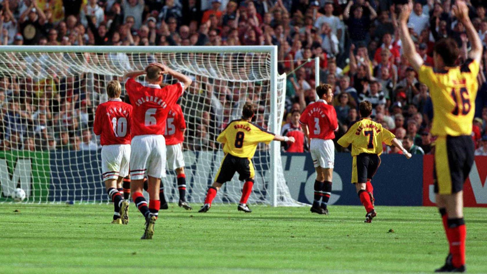 Craig Burley scores for Scotland against Norway at the 1998 World Cup