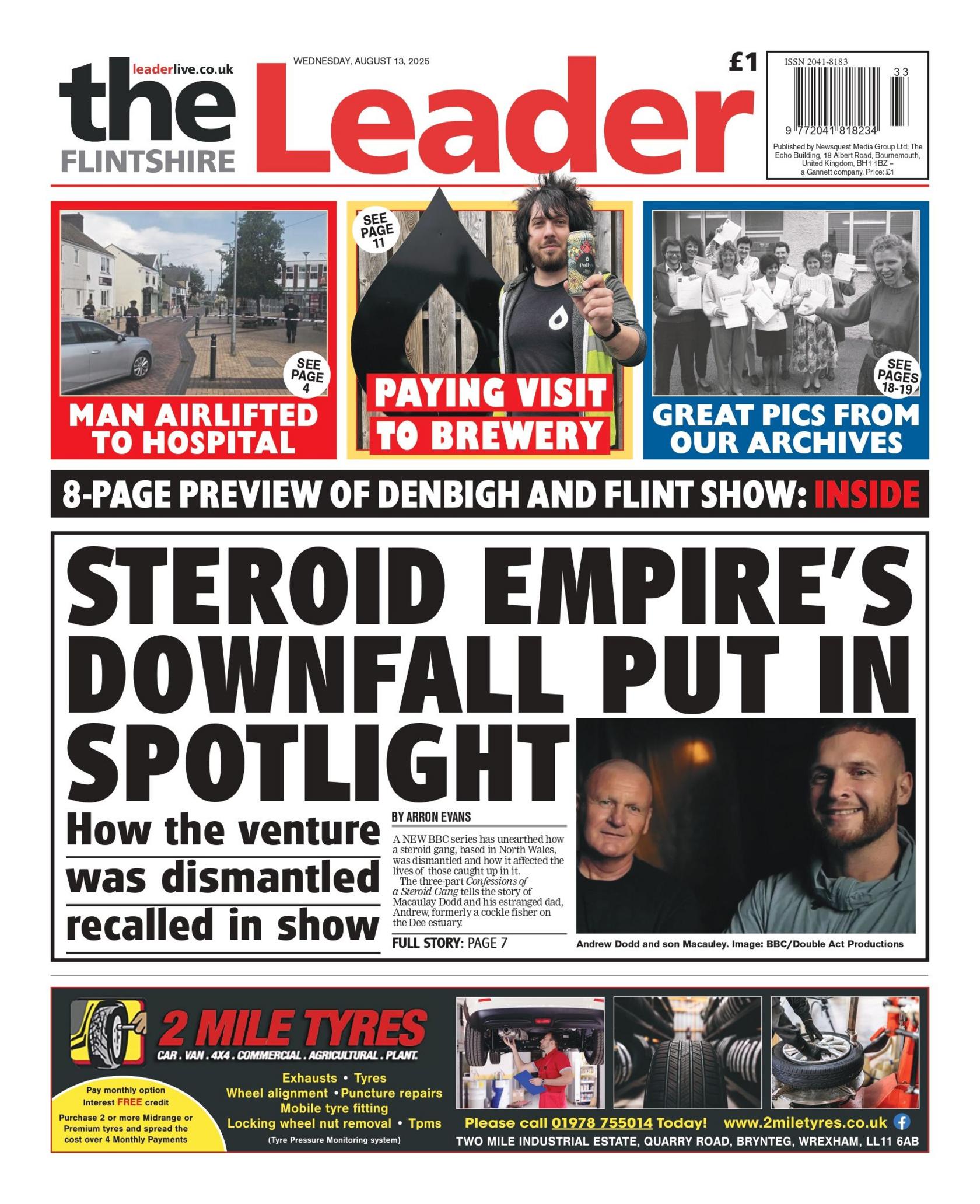 Front page of the Flintshire Leader