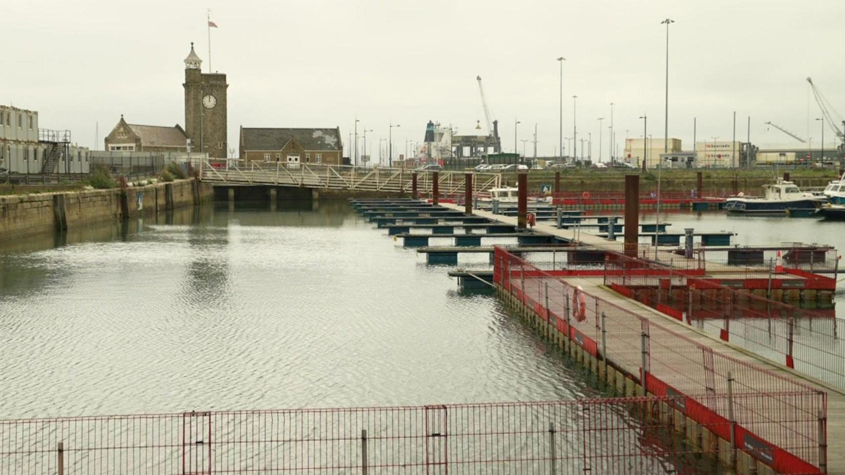 A dock at the Port of Dover which will be filled in