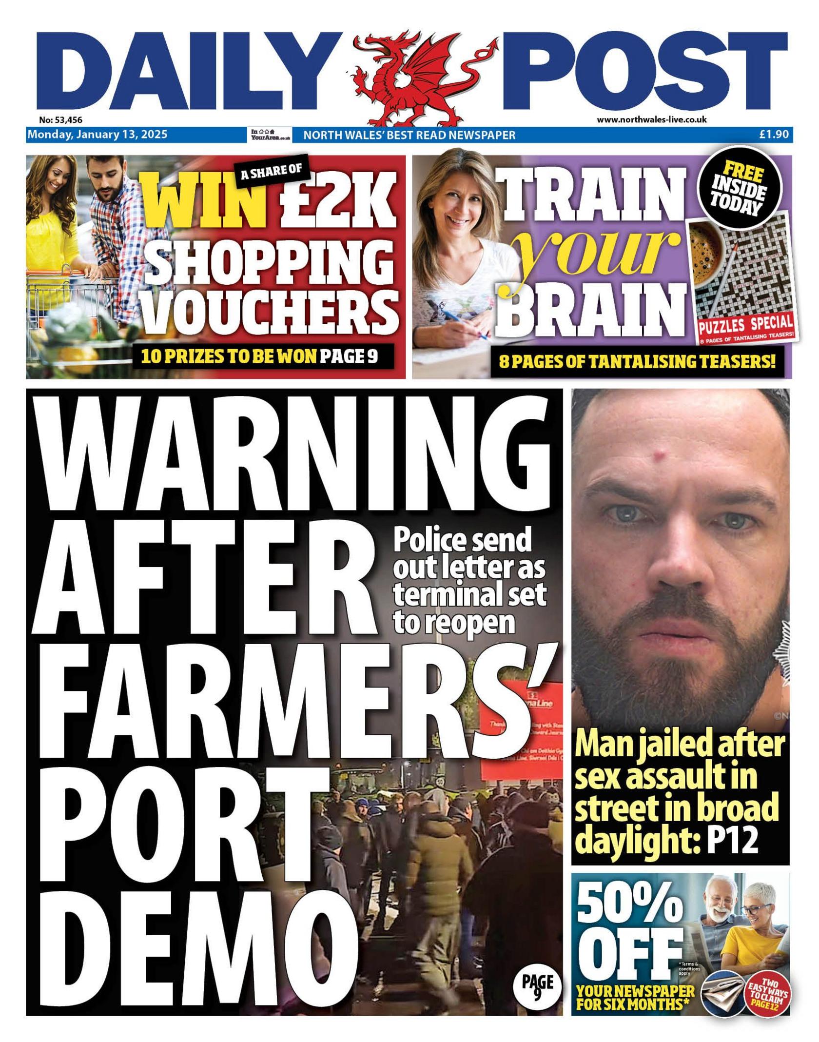 The front page of the Daily Post