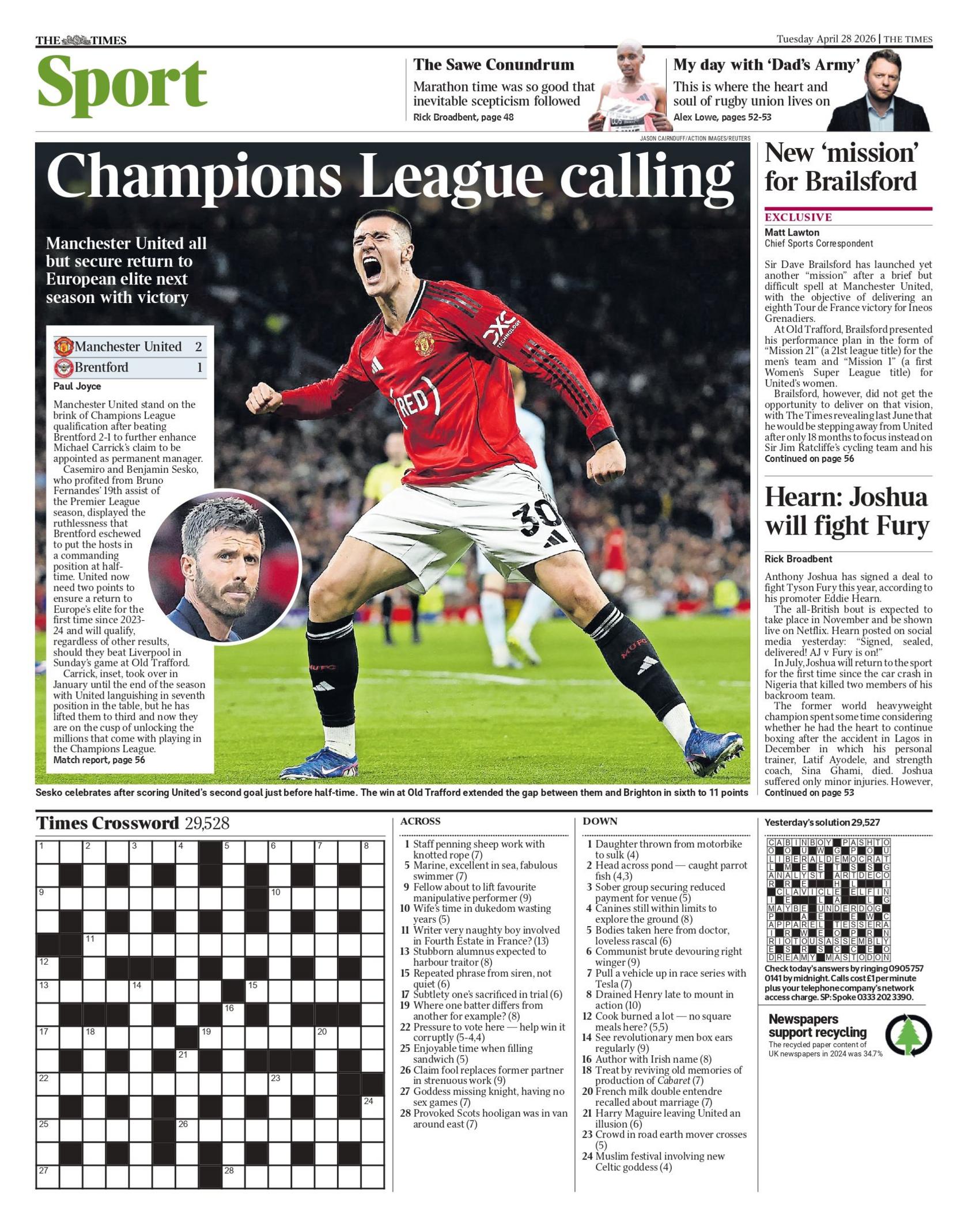 Times back page 
