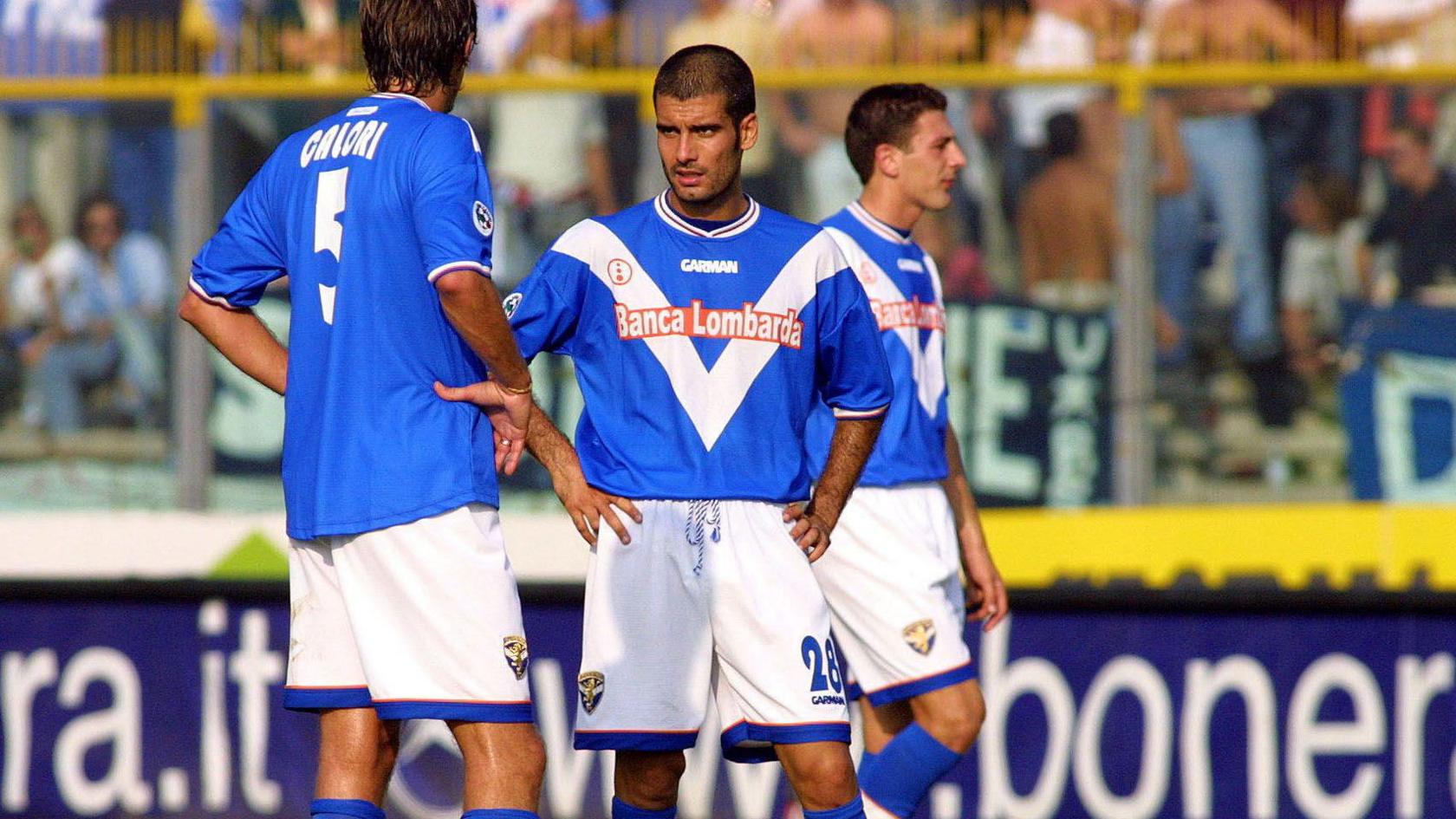 Image of Pep Guardiola whilst at Brescia in action during the Serie A 7th Round League match between Brescia and Chievo, played at the M. Rigamonti Stadium, Brescia Italy