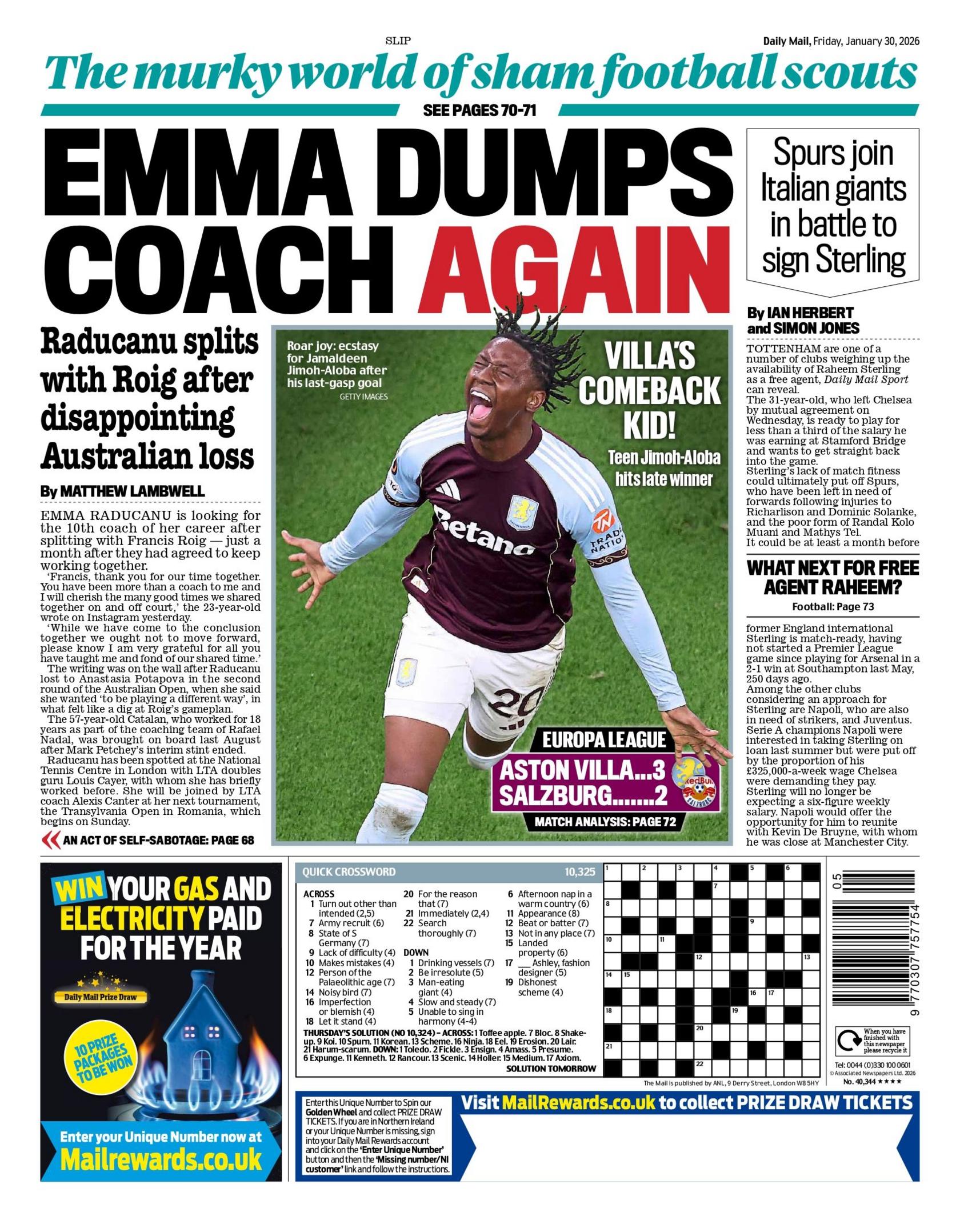 Mail back page