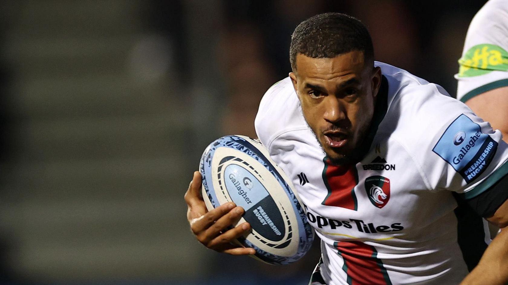 Anthony Watson in action for Leicester Tigers