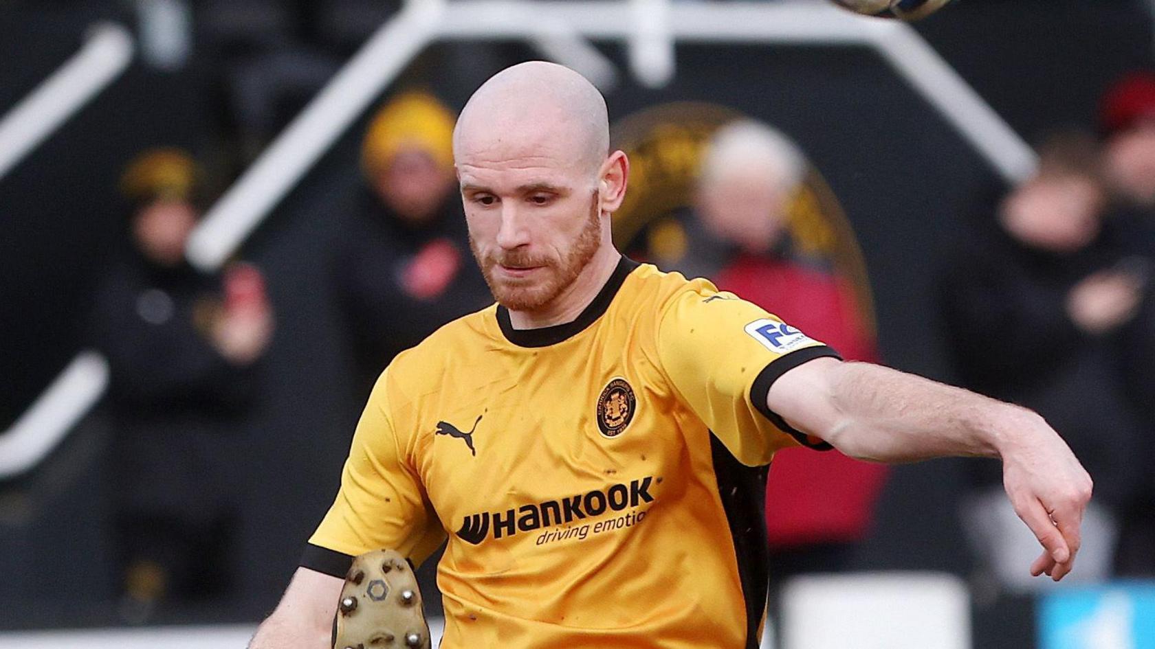 Joe Crowe in action for Carrick Rangers