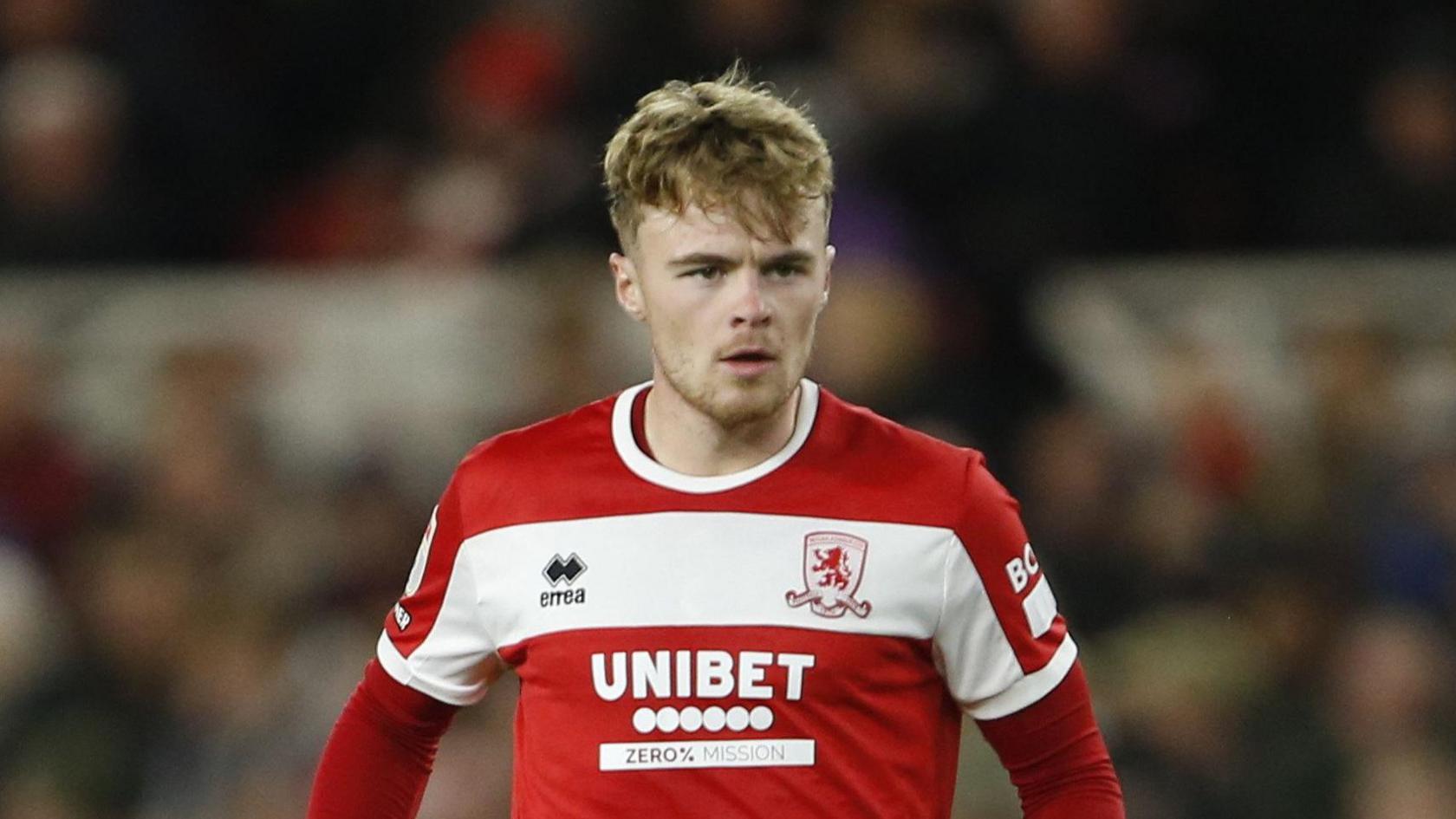 Tommy Conway playing for Middlesbrough against Sheffield United