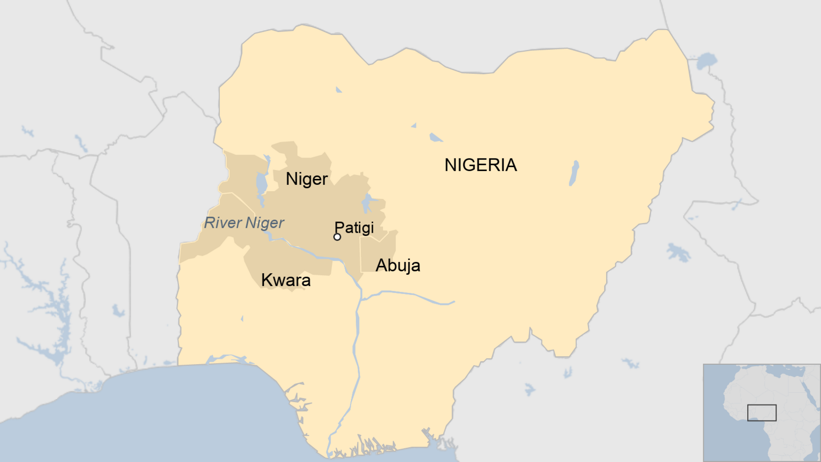 map of Nigeria