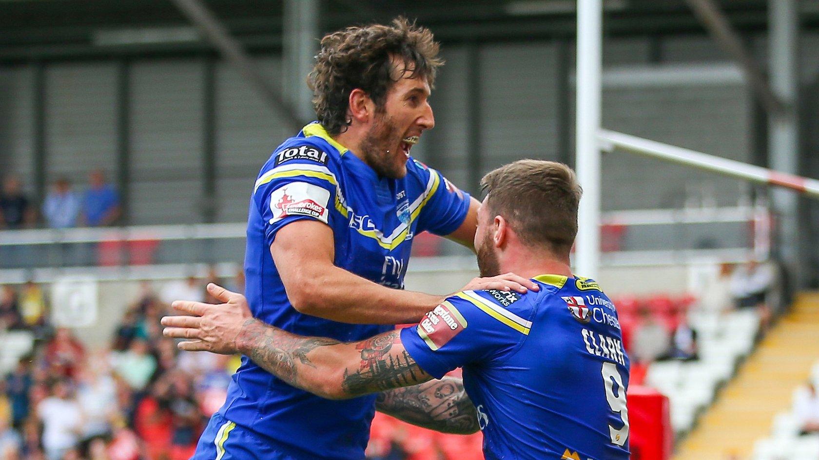 Warrington's Daryl Clark and Stefan Ratchford