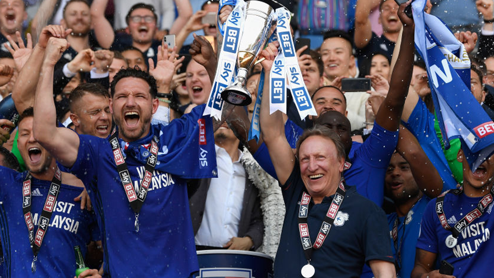 Cardiff City celebration