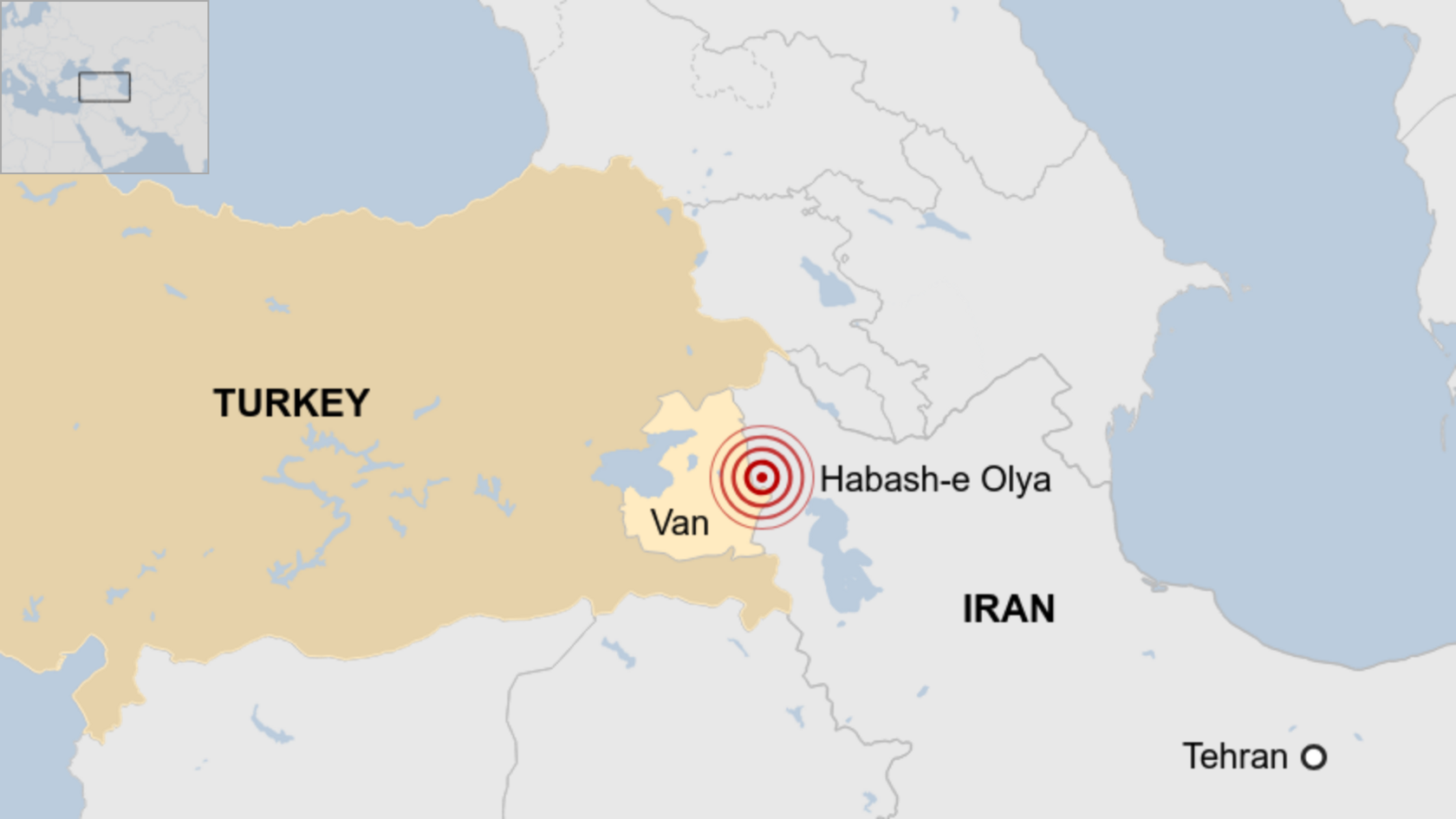 The earthquake caused damage on both sides of the Turkey-Iran border