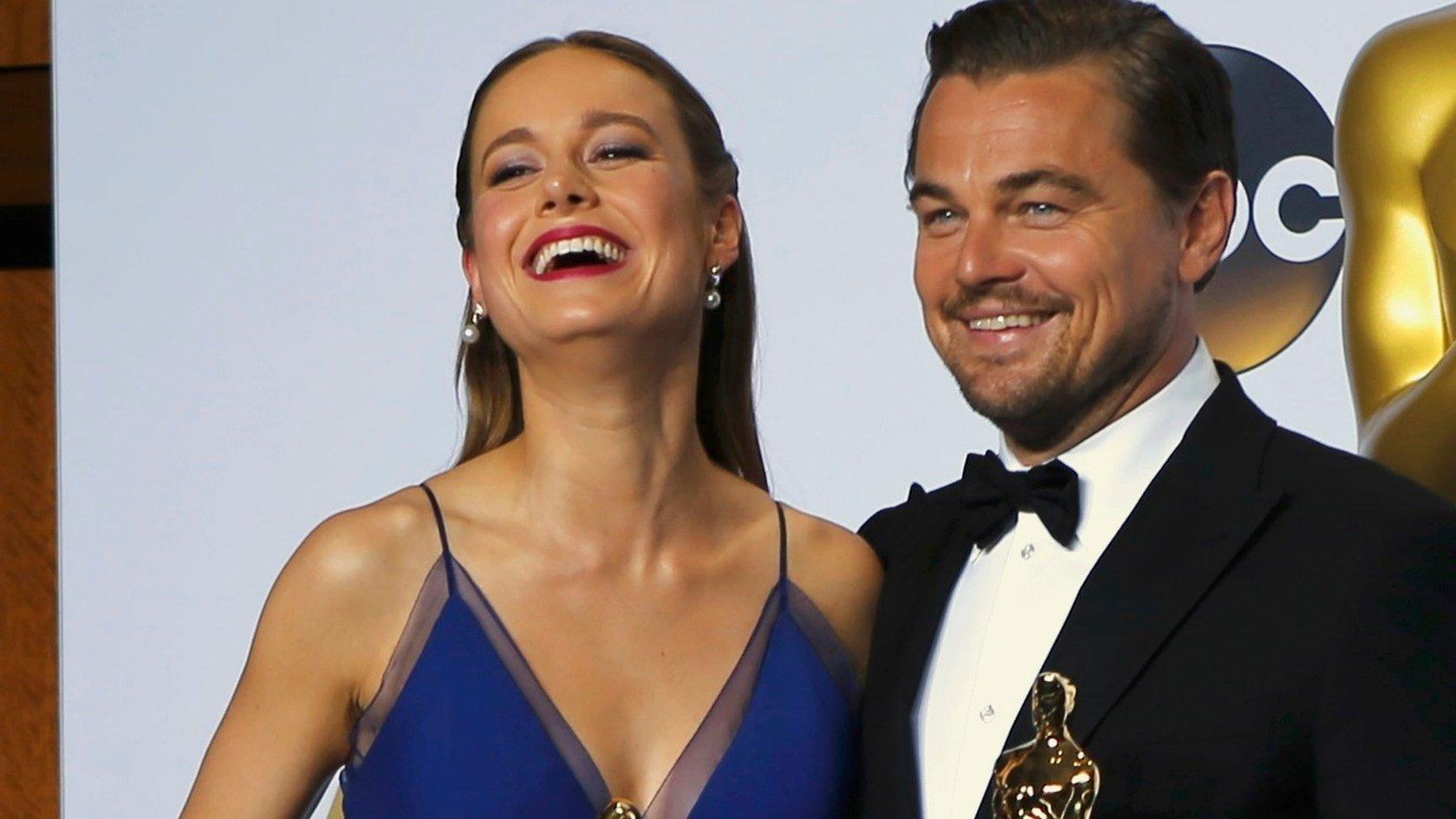 Brie Larson and Leonardo DiCaprio