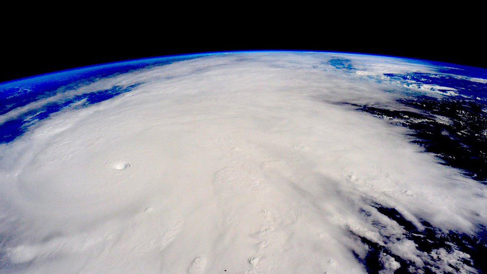 A satellite view of Hurricane Patricia