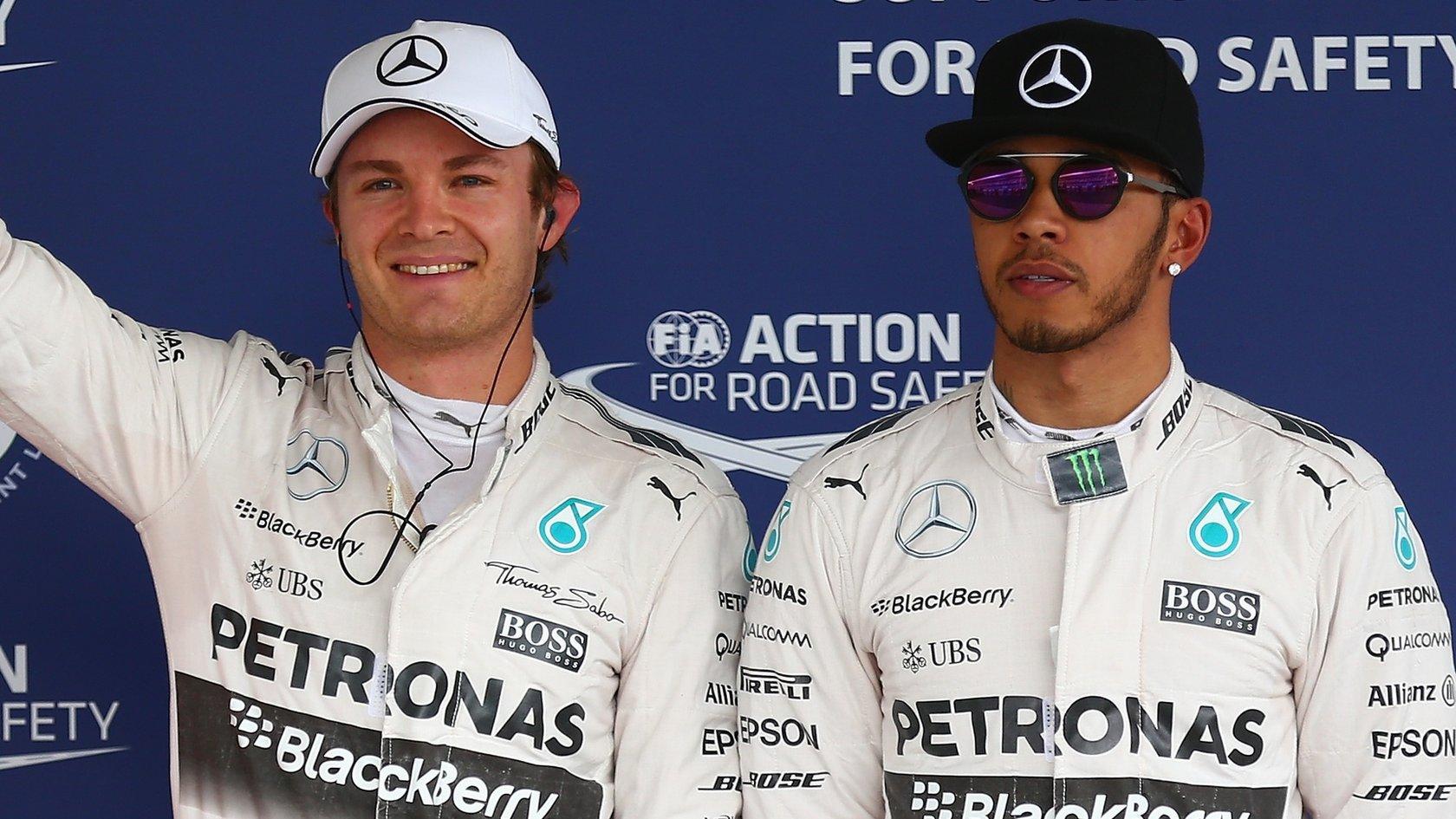 Nico Rosberg and Lewis Hamilton