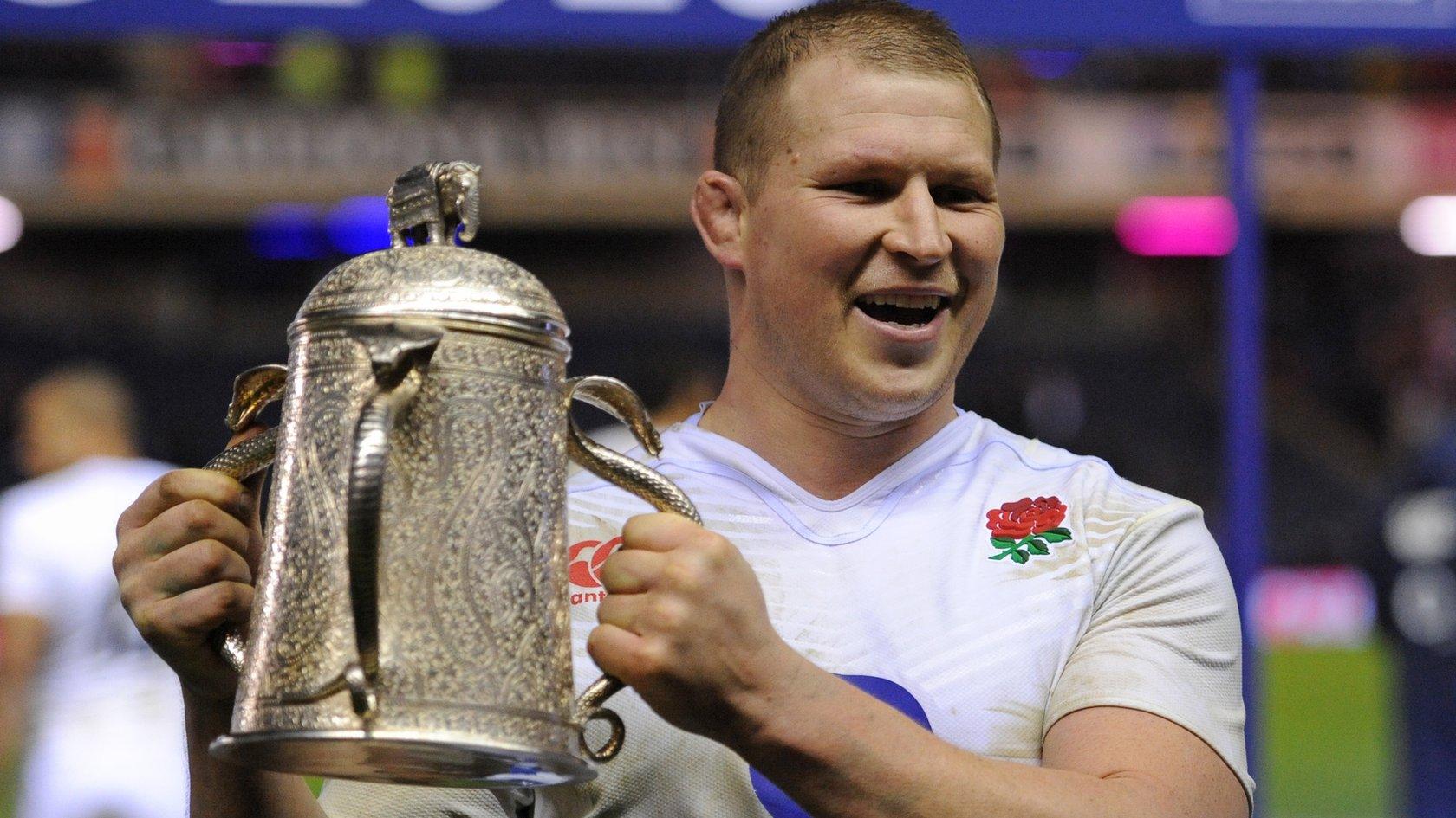 Dylan Hartley with the Calcutta Cup