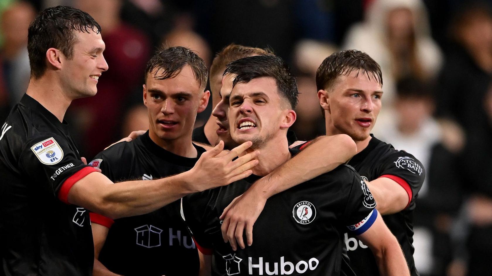 Bristol City's Jason Knight celebrates his equaliser at Swansea City