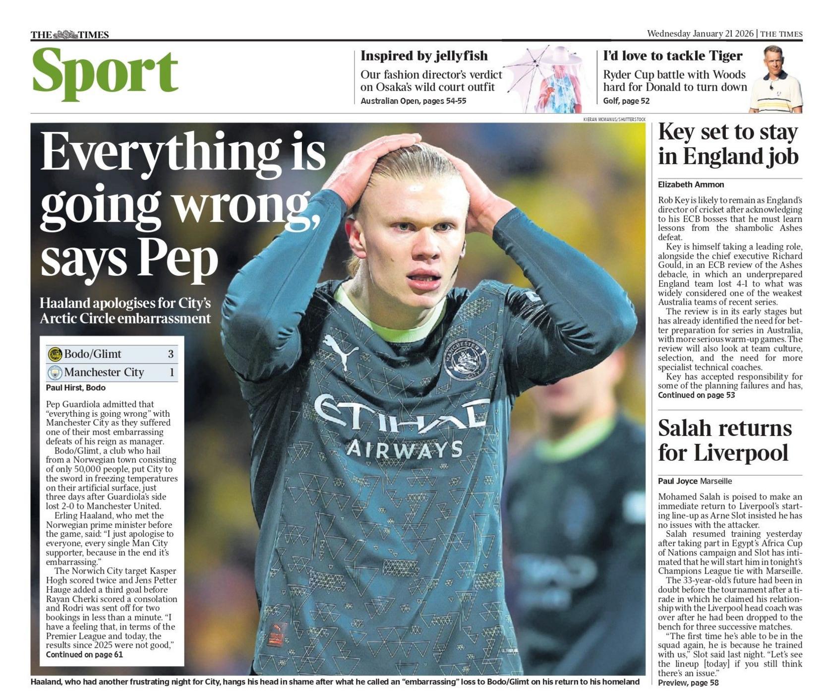 Times sports section