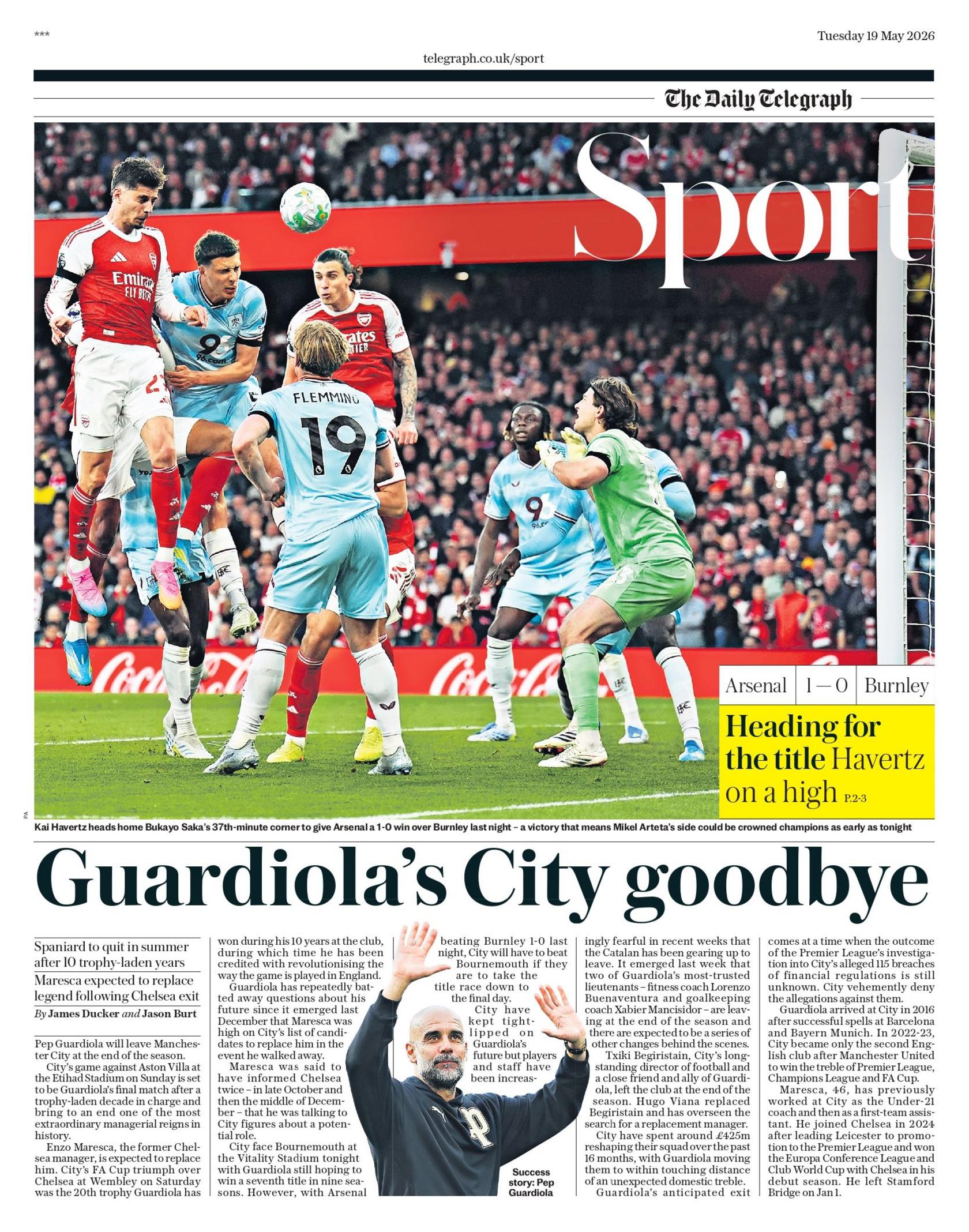 Daily Telegraph - sports section
