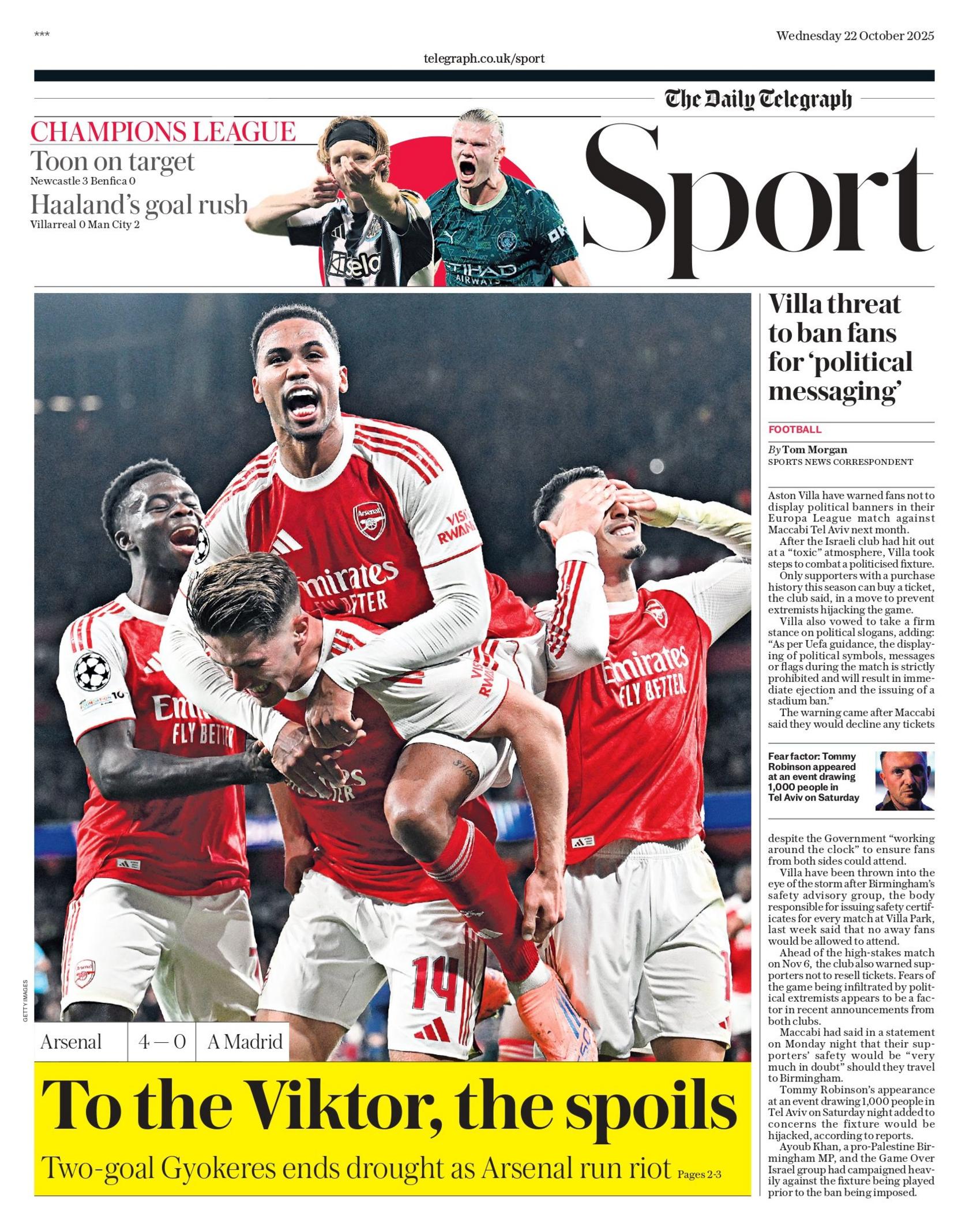Telegraph back page 