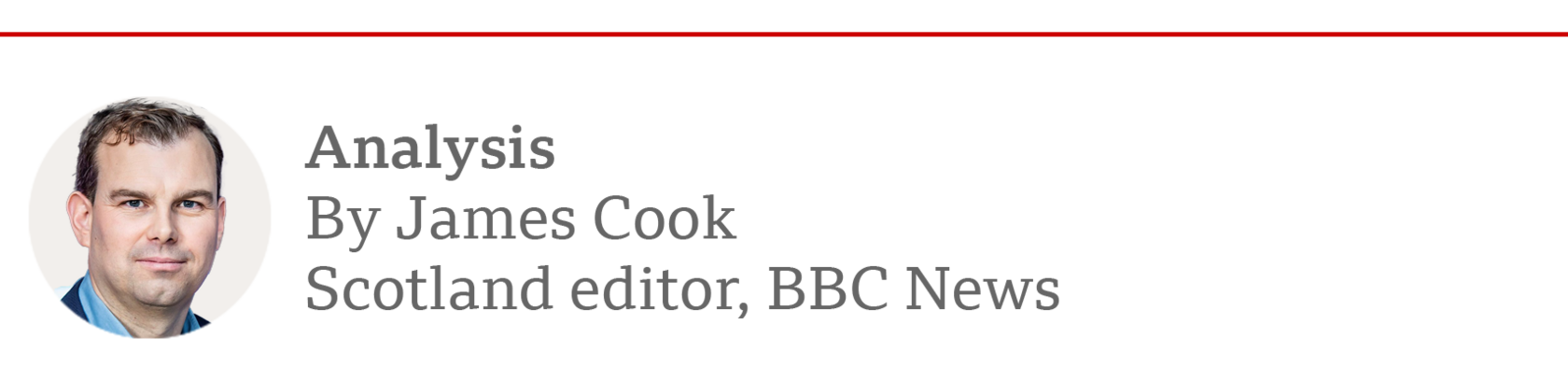 Banner saying analysis by James Cook, Scotland Editor, BBC News.