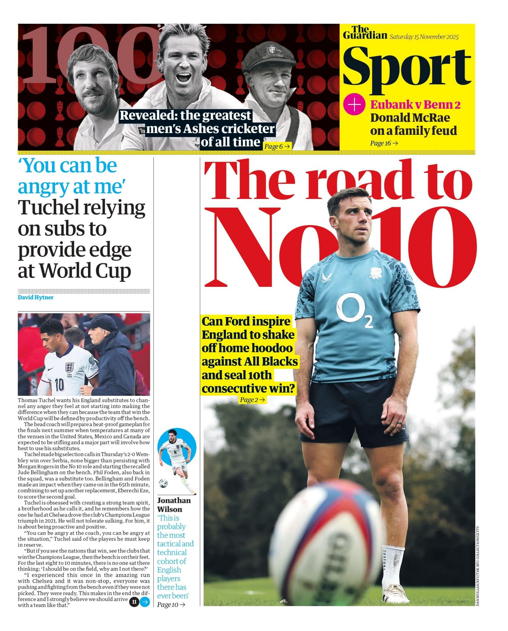 Guardian sports section