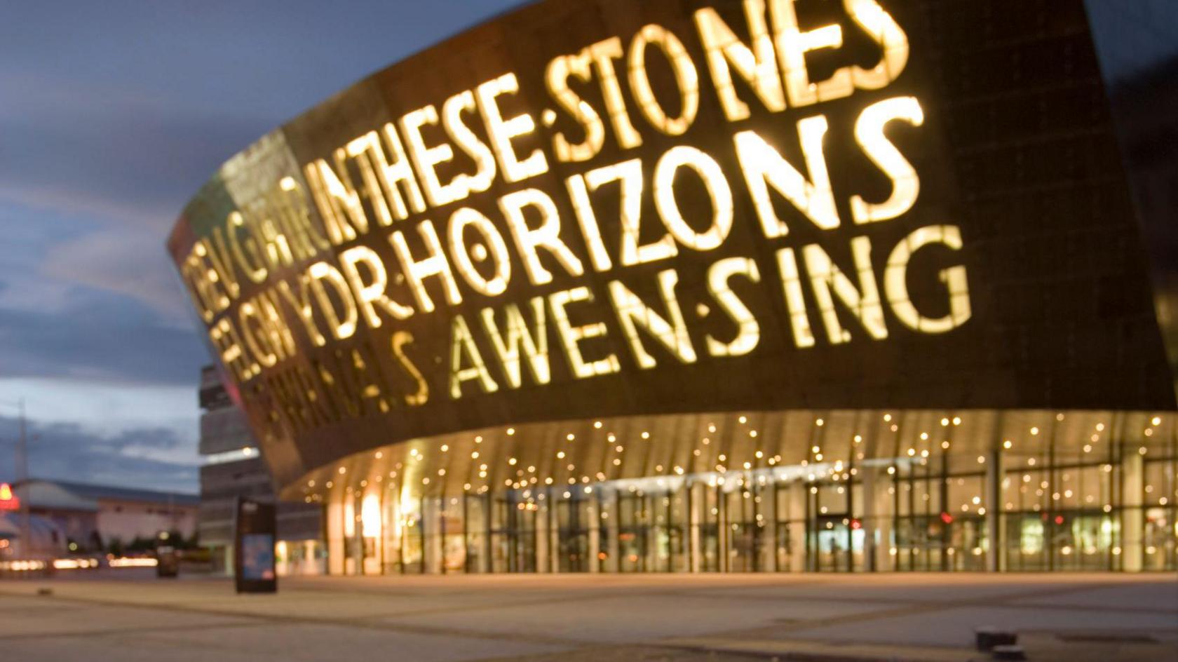 A view of the Wales Millennium Centre in Cardiff Bay.