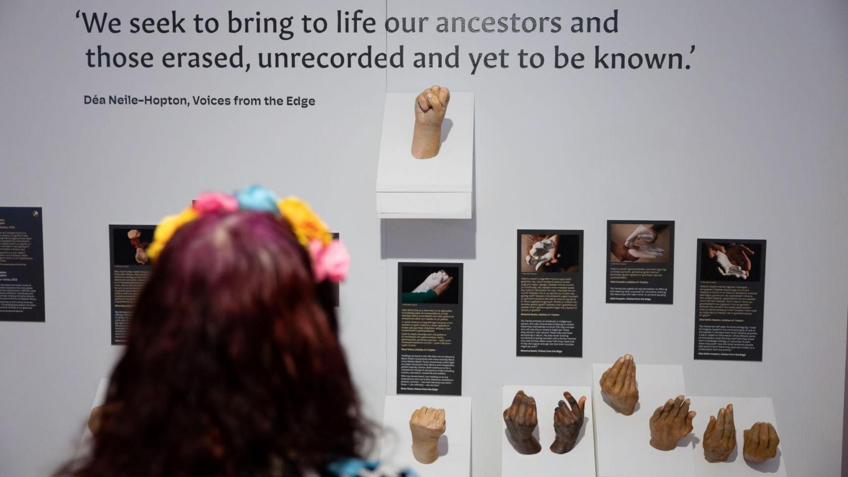 Sculptural hands which symbolise the absence of enslaved people's stories in the Sloane collection