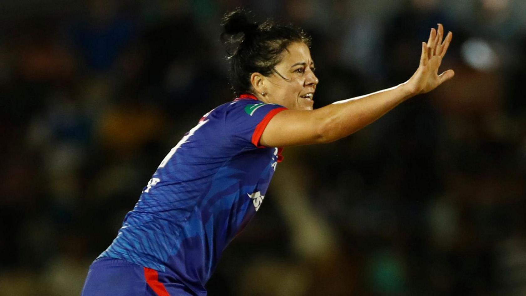 Marizanne Kapp of Delhi Capitals appeals for a wicket