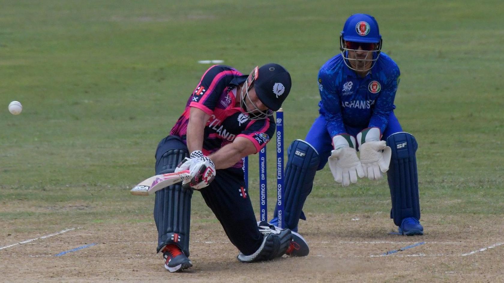 George Munsey batting for Scotland