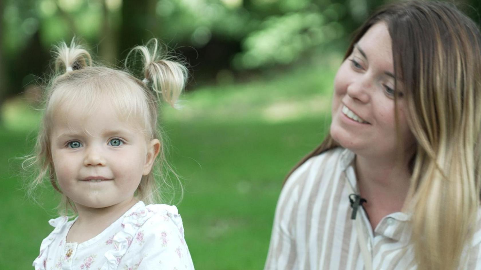 Taisiia with her daughter