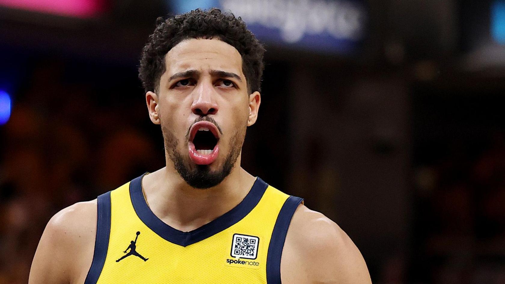 Tyrese Haliburton shouts