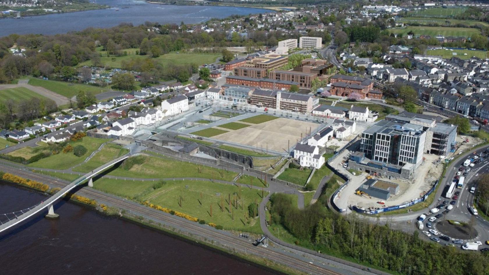 aerial view of ebrington square