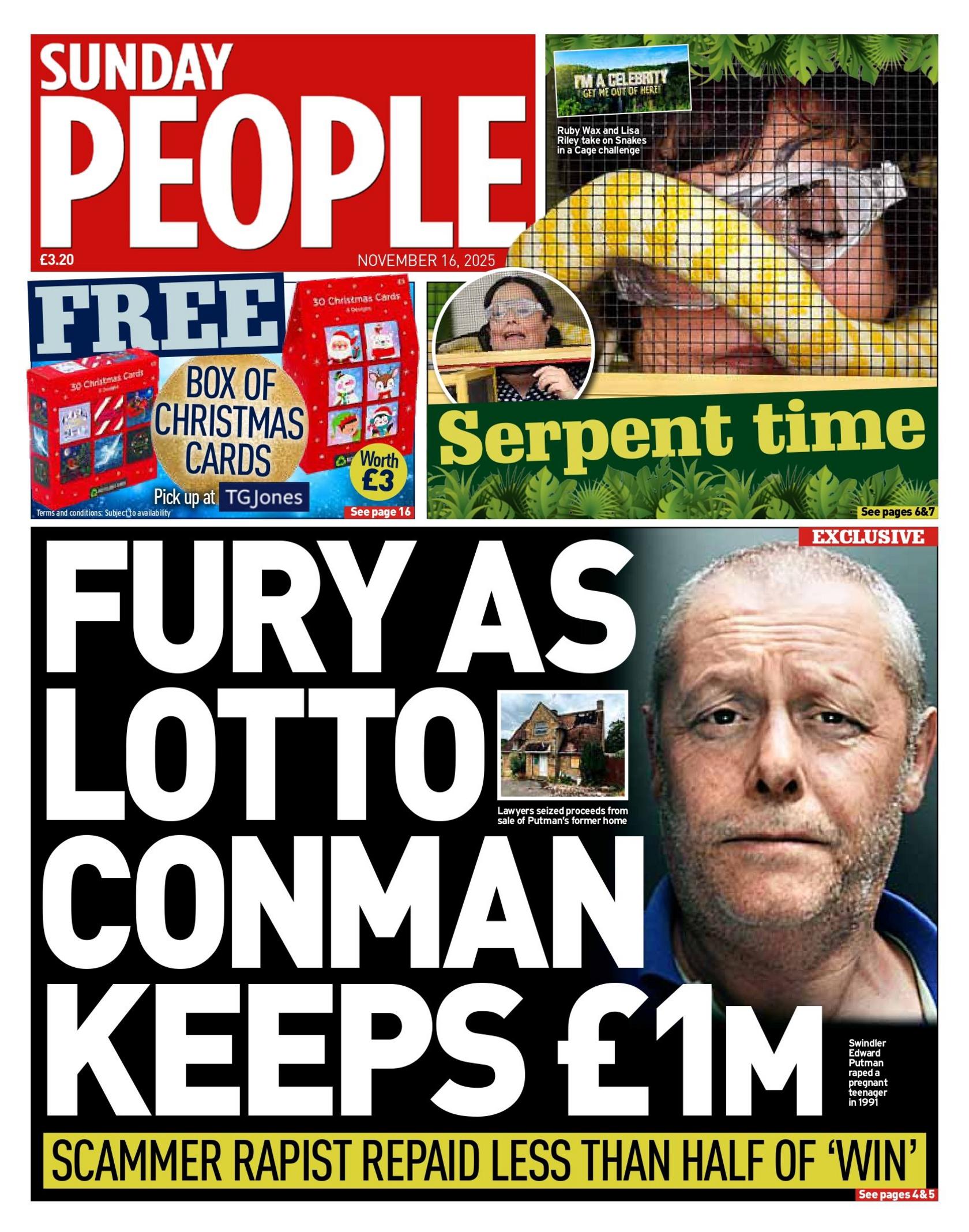 Sunday People front page