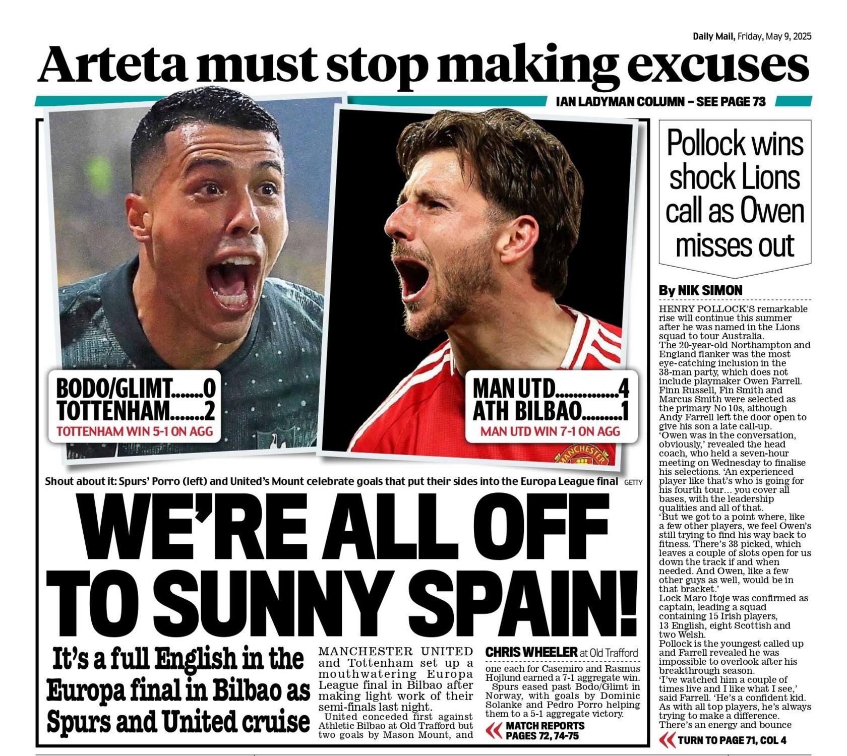 Mail back page 