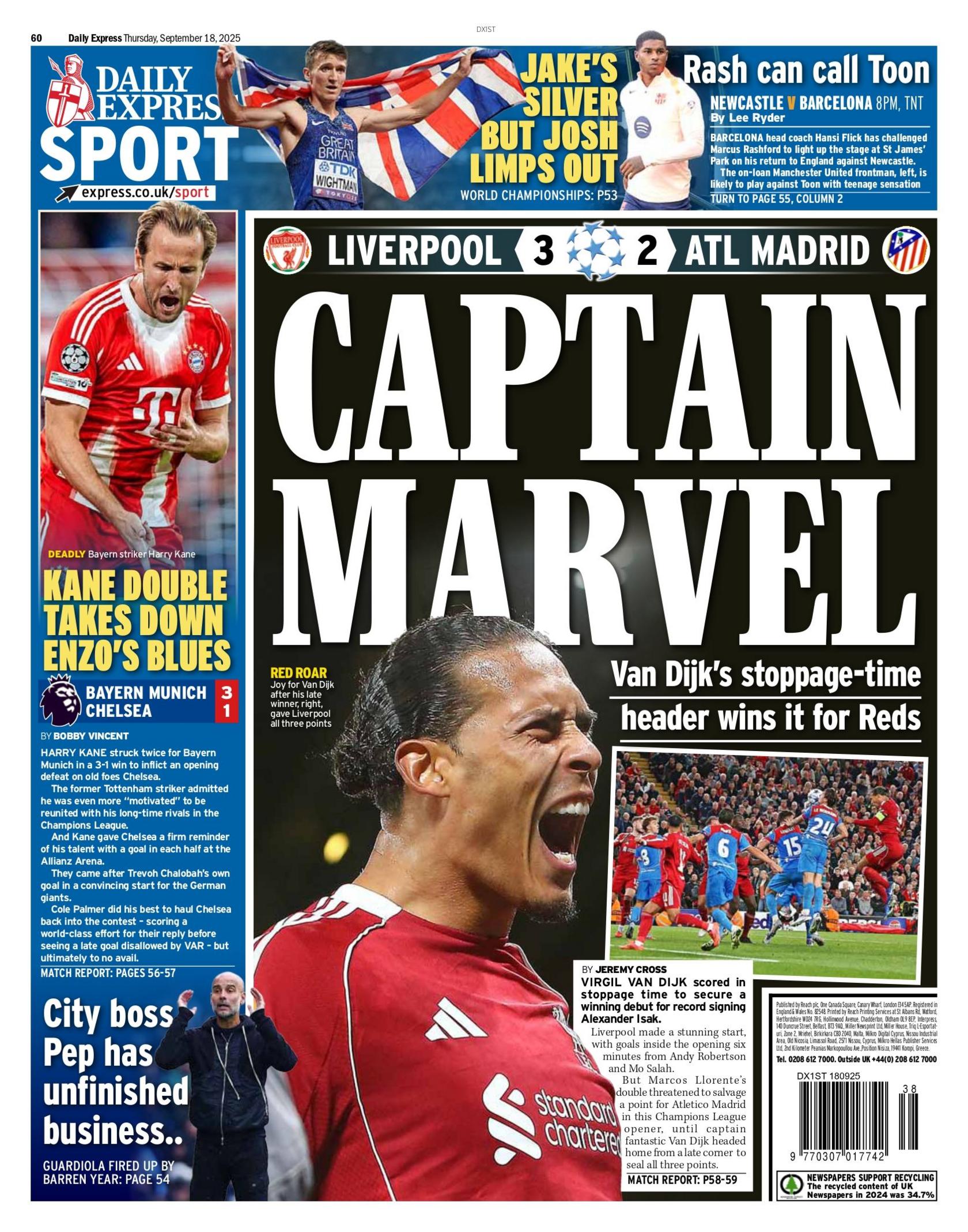 daily express back page