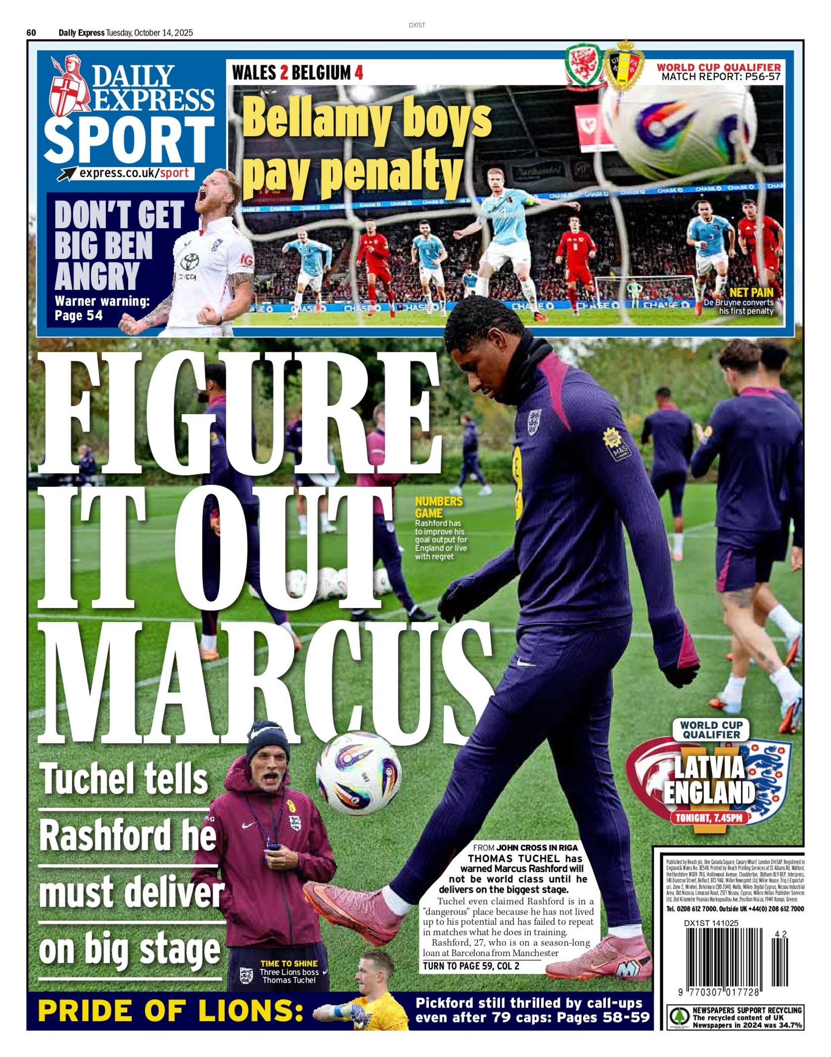 Daily Express back page