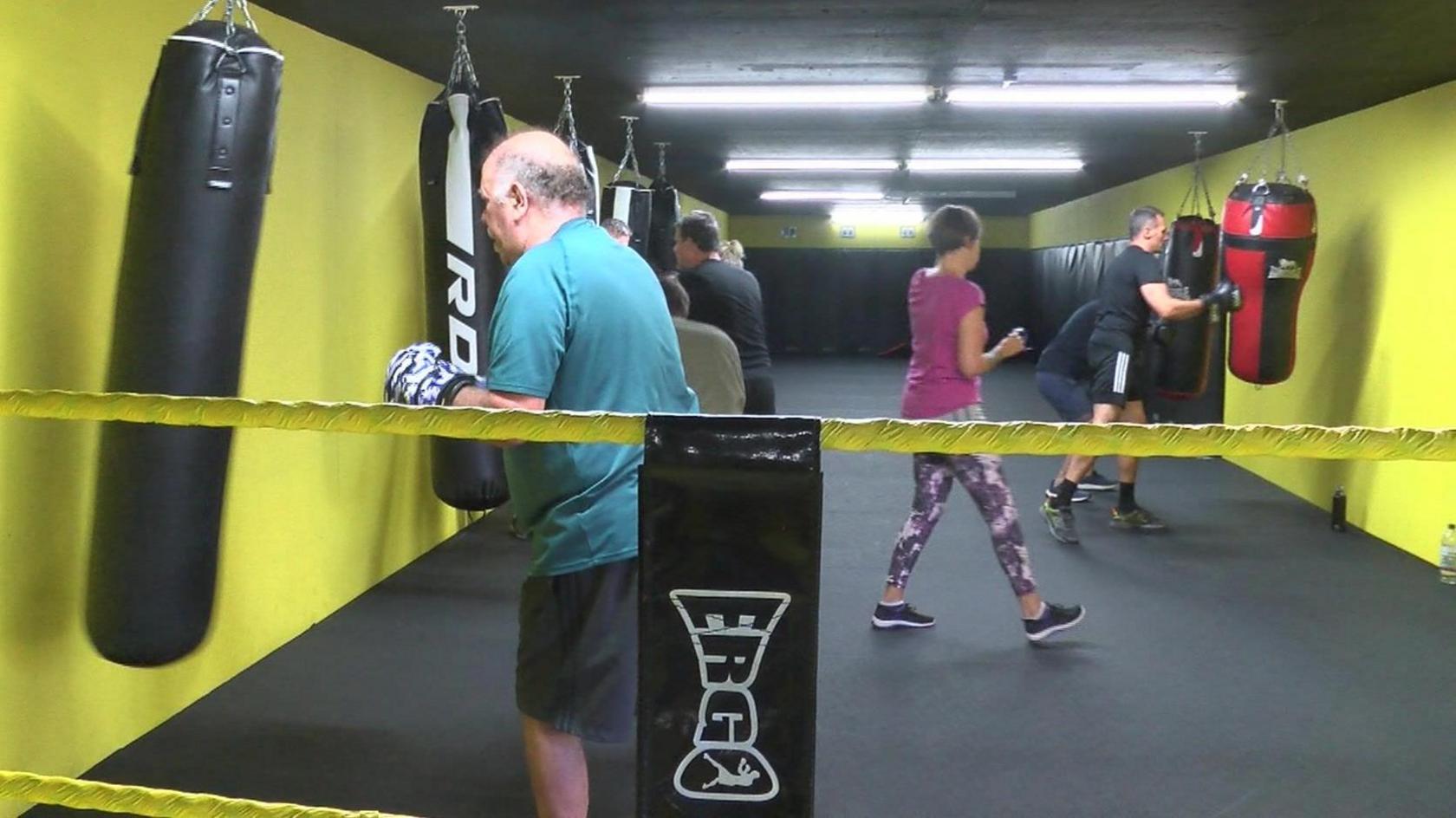 A group of people in a boxing gym  in Newquay