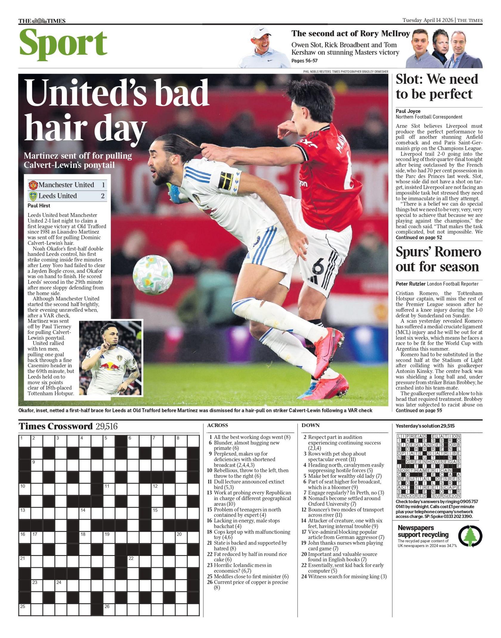 Times back page