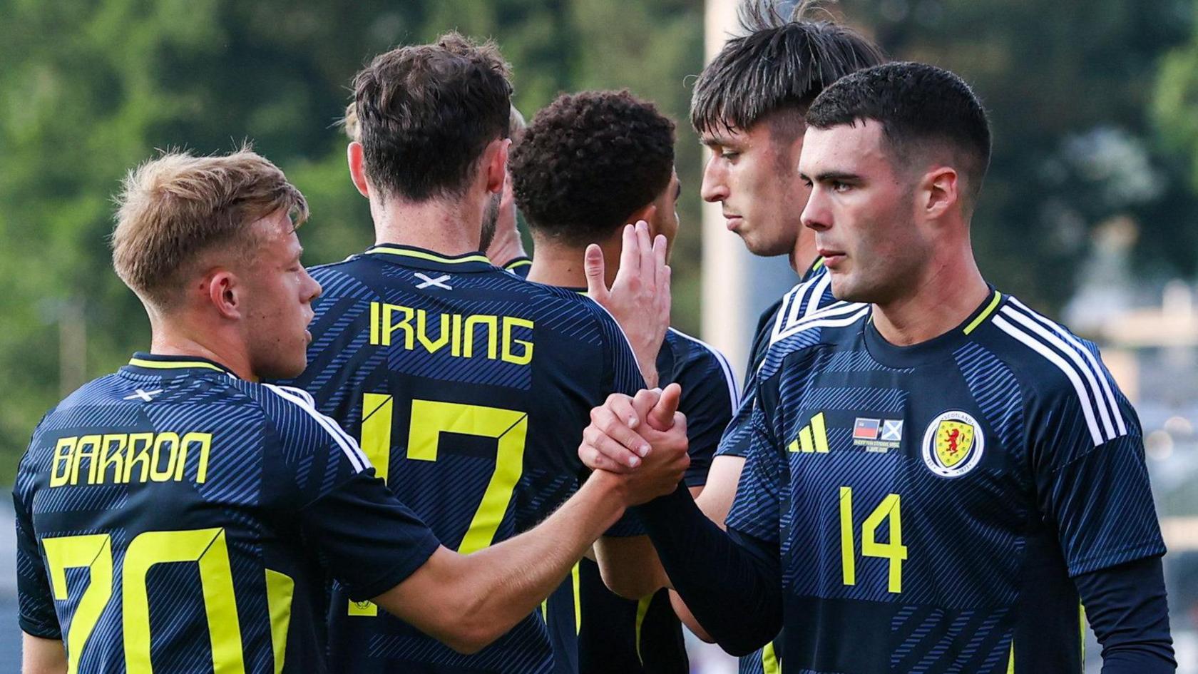 Scotland players celebrate