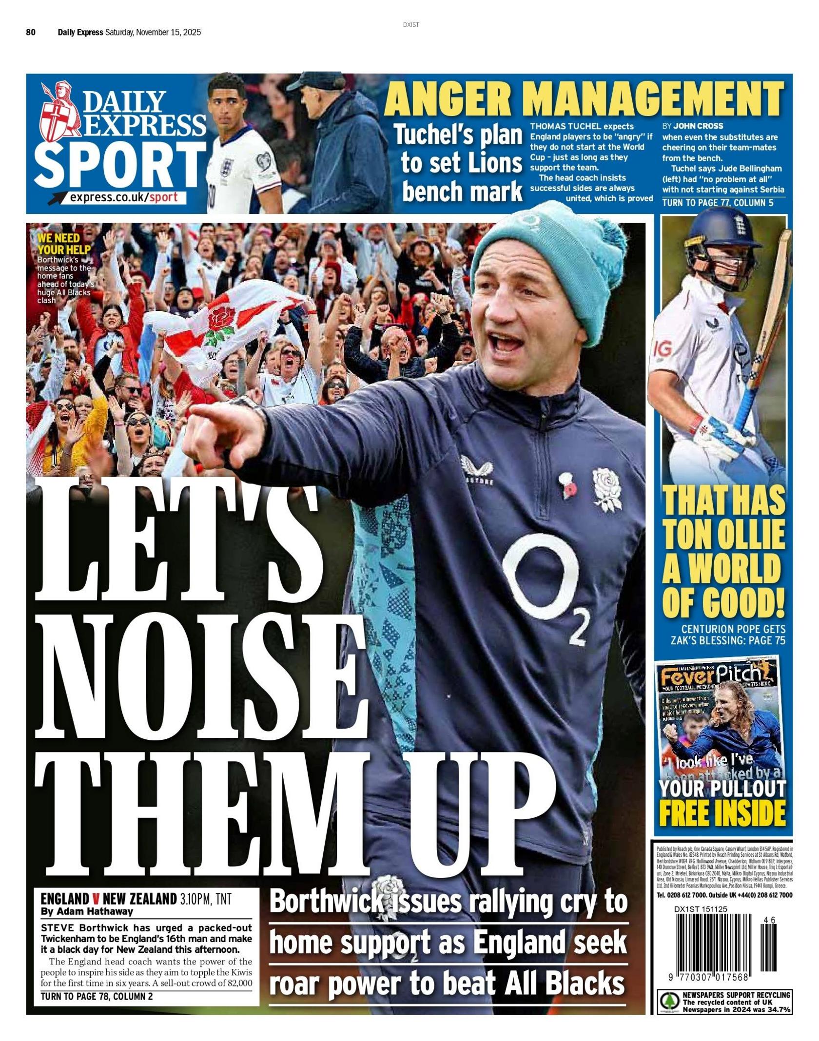 Daily Express back page