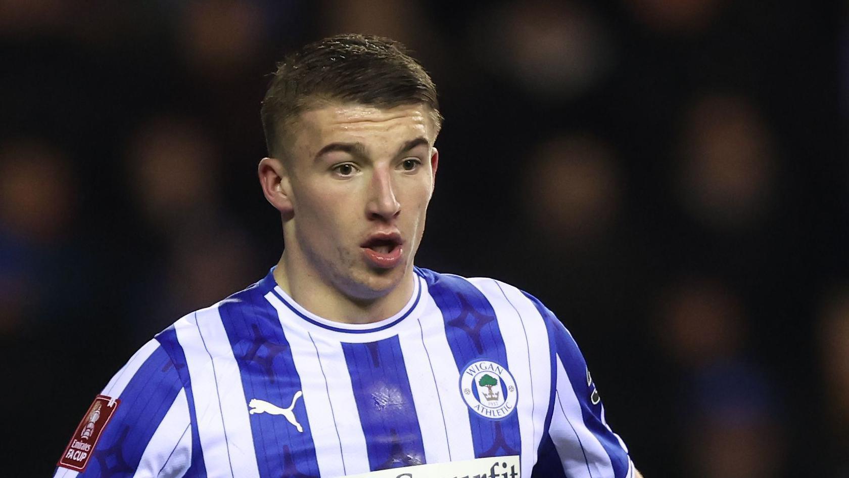 Charlie Hughes in action for Wigan Athletic last season